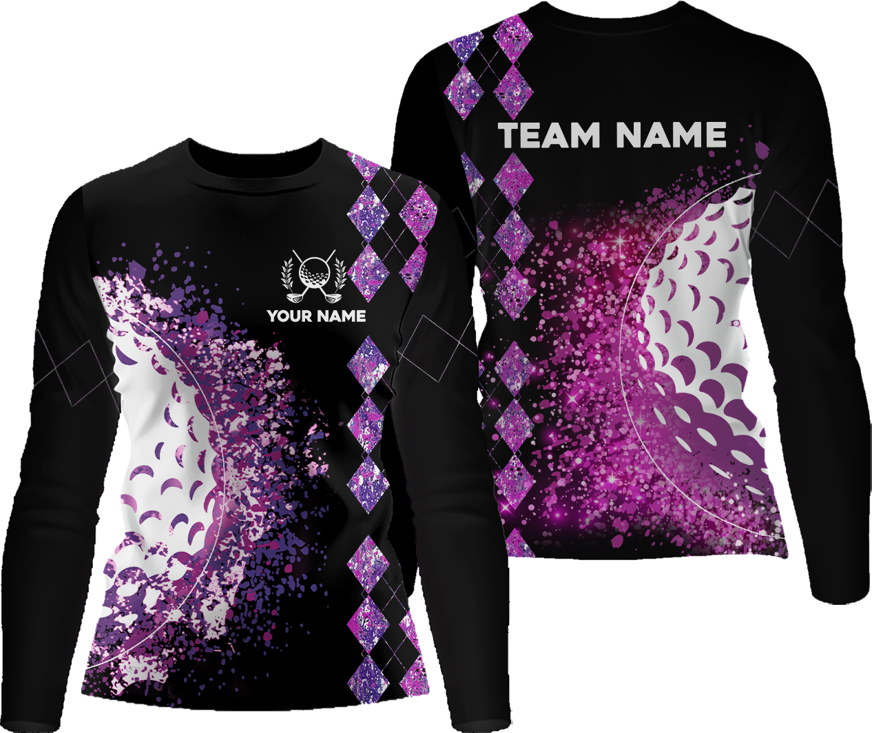 Colorful Golf Shirt, Custom Womens Golf Polo Shirt With Team Name, Golfing Apparel, Womens Golf Gifts