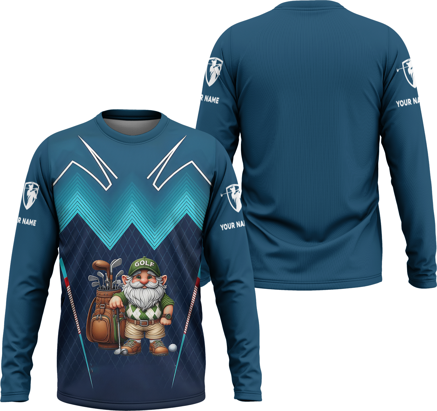 Custom Golfing Gnomes Men's Golf Polo Shirt, Golfing Apparel, Gift For Golfers