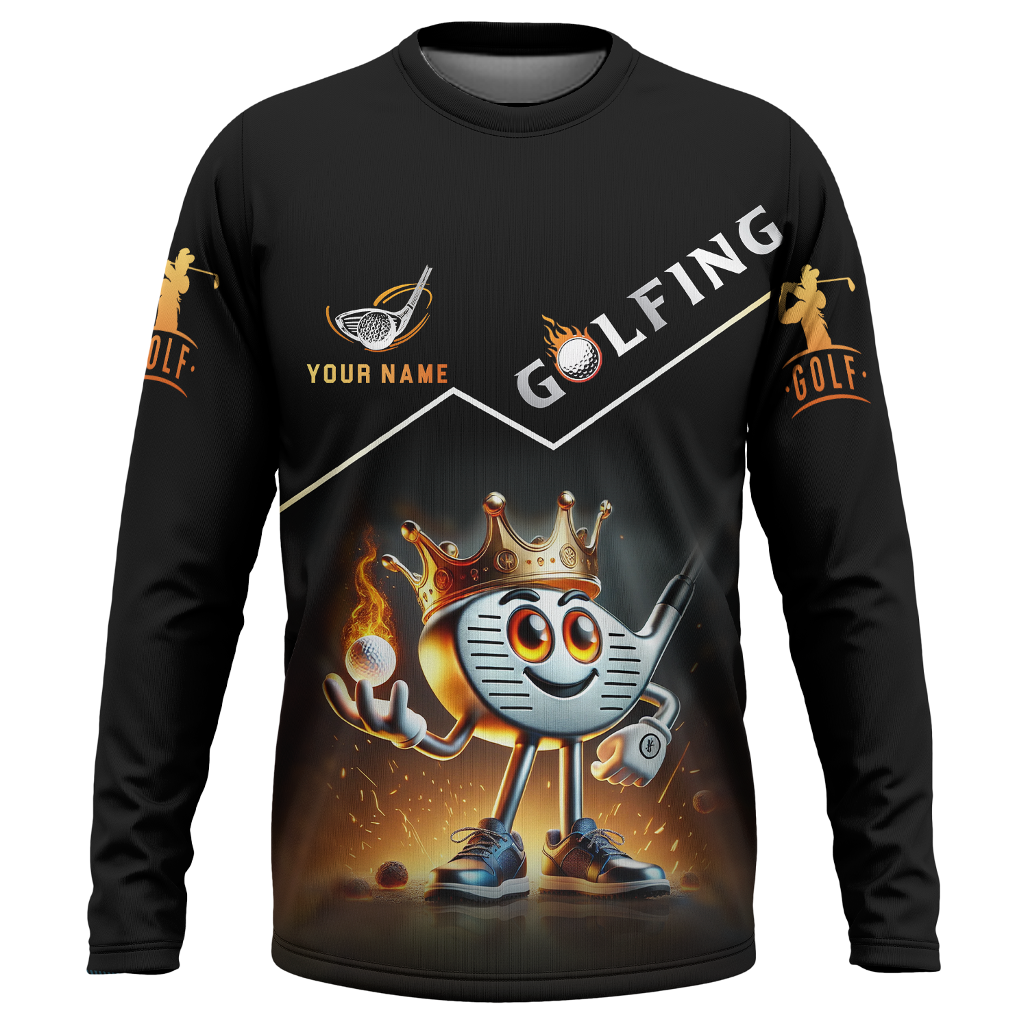 Custom Name Men's Golf Polo Shirt, Golfing Apparel, Golf Gift For Men