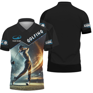 Golf Swing Custom Golf Polo Shirt, Golfing Apparel, Gift For Golfers