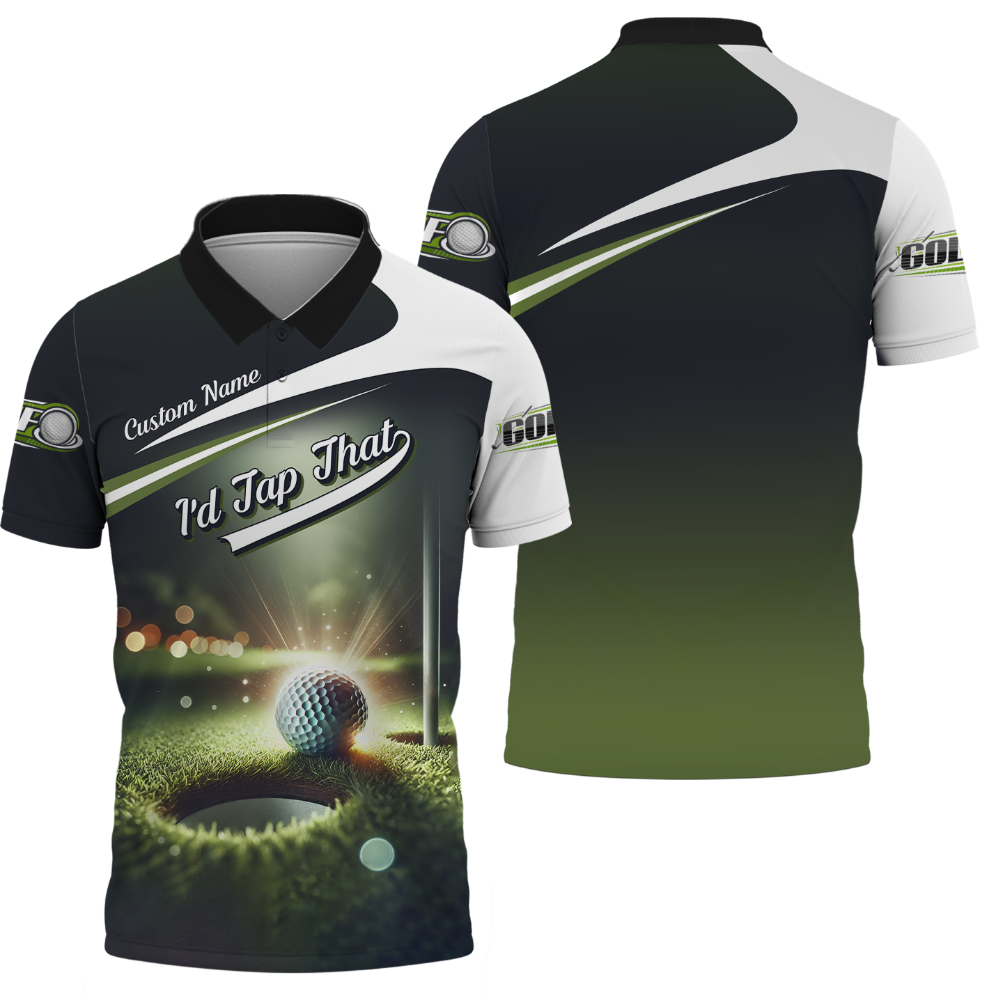 I'd Tap That Custom Men's Golf Polo Shirt, Funny Golf Shirt, Gift For Golfers