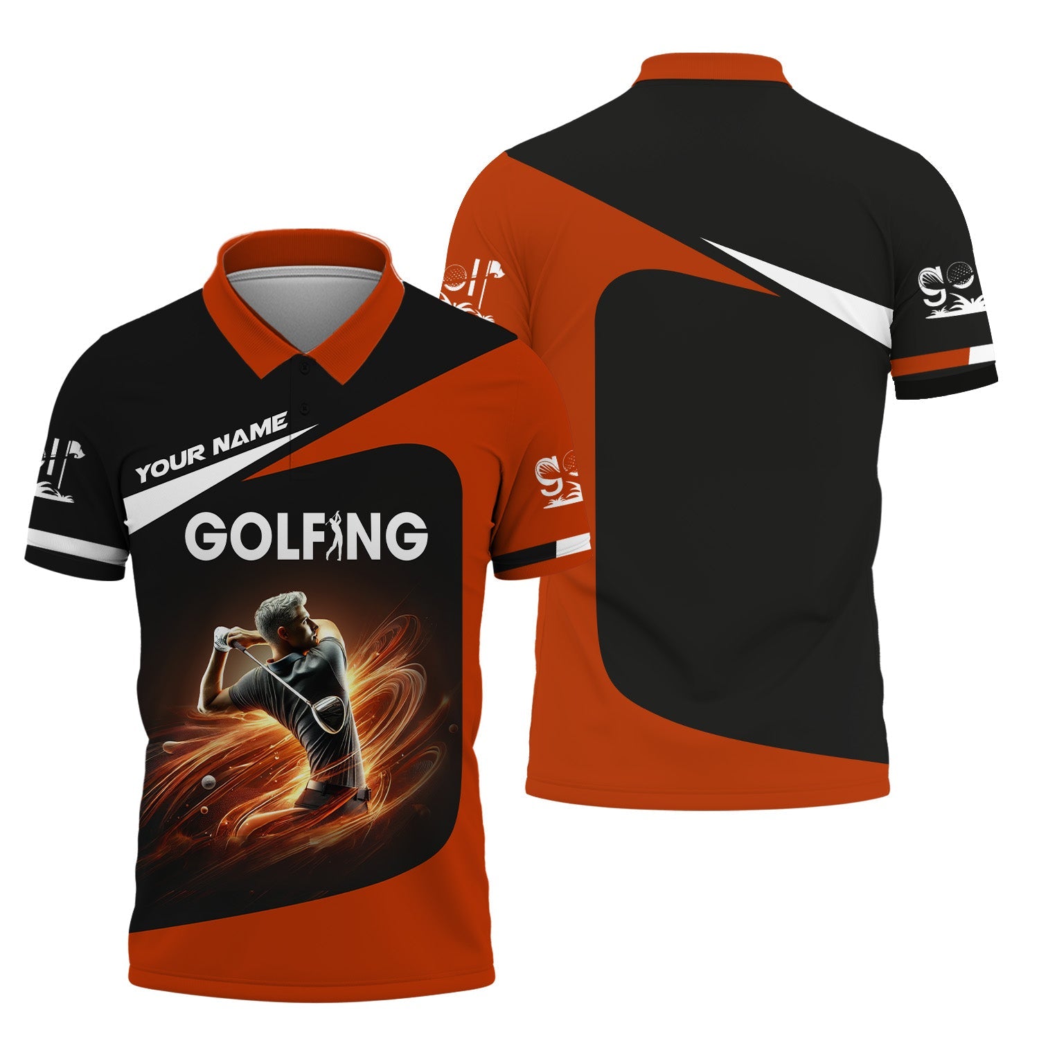 Golf Swing Trainer Custom Men's Golf Polo Shirt, Golfing Apparel, Gift For Golfers