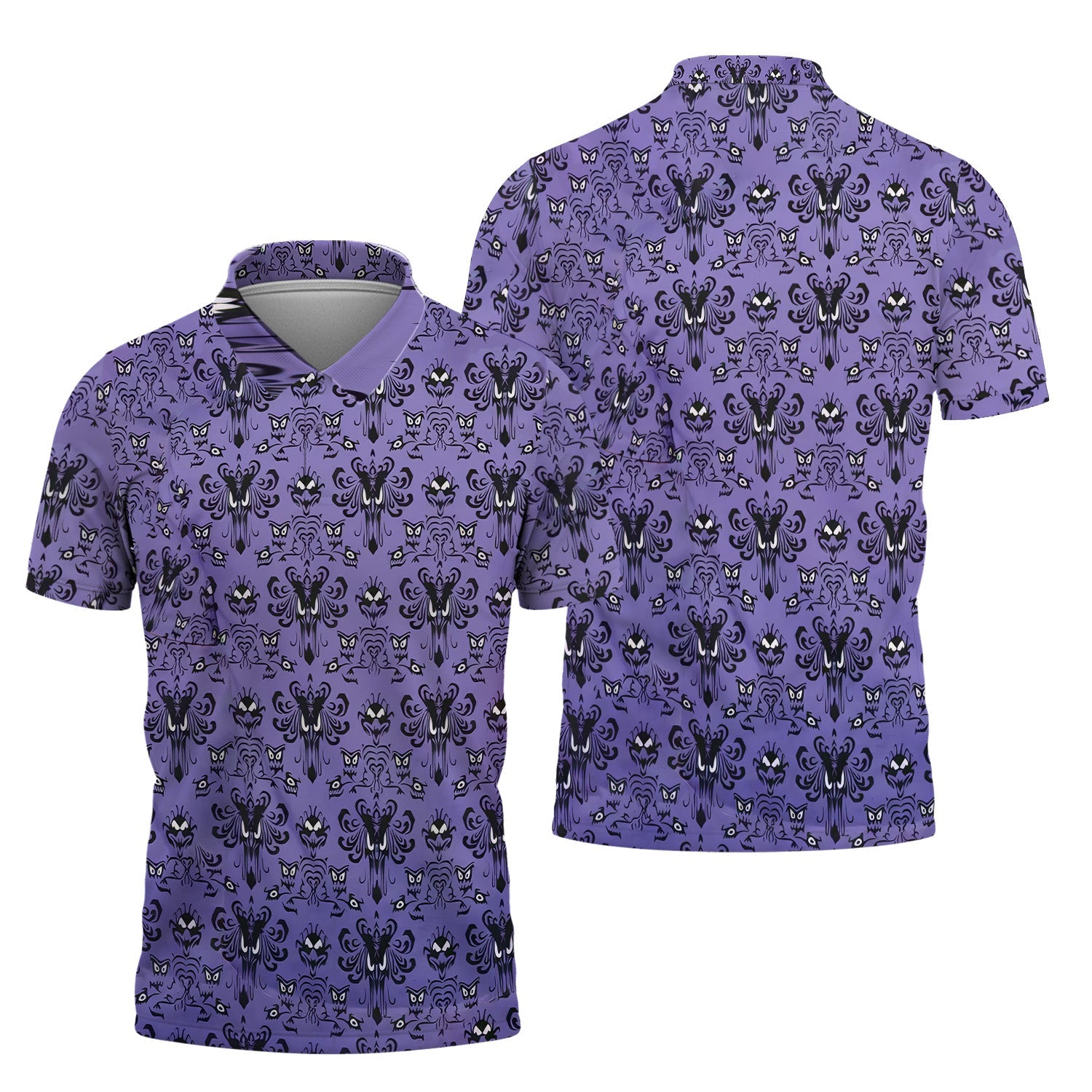 Haunted Mansion Hitchhiking Ghosts Men's Golf Polo Shirt, Golfing Apparel, Mens Golf Gift