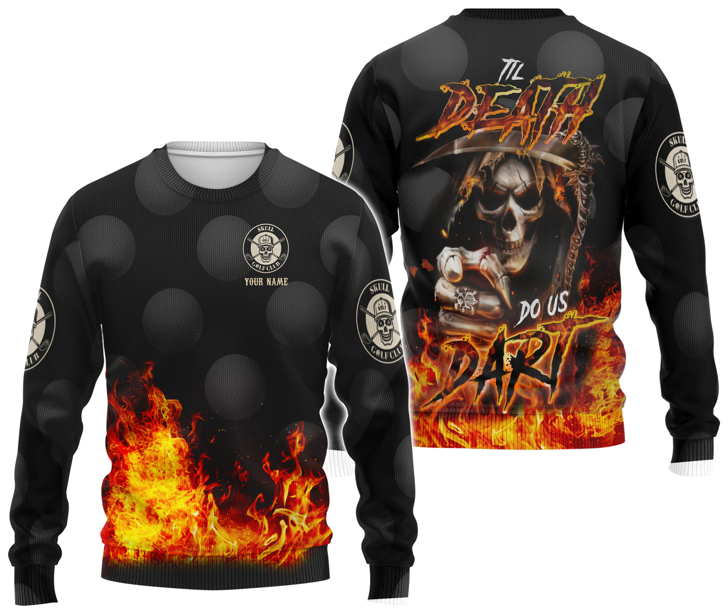 Golfing Wrong Skull Custom Golf Shirt, Gift For Golfers, Golf Gift For Men