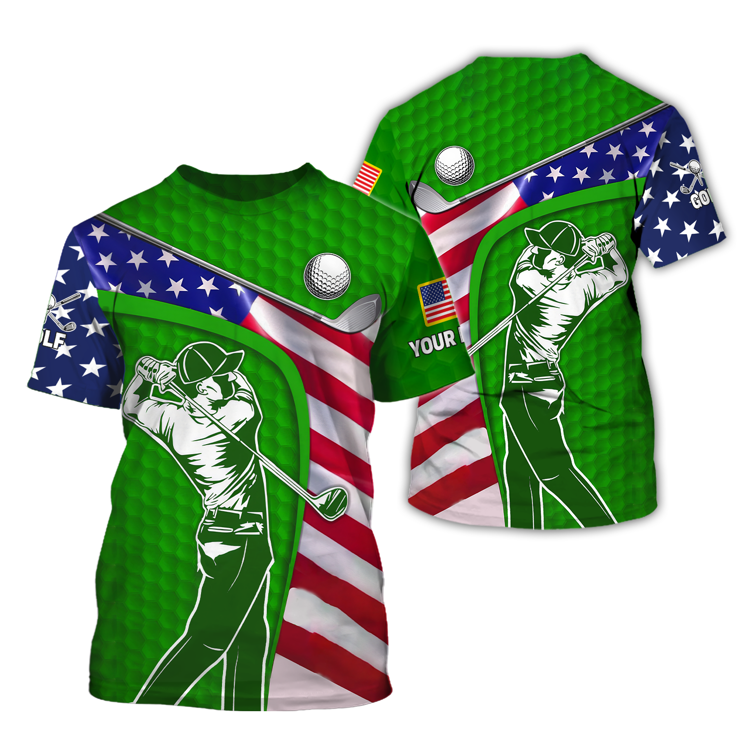 Green Custom Men's Golf Polo Shirt, Golfing Apparel, Mens Golf Gift