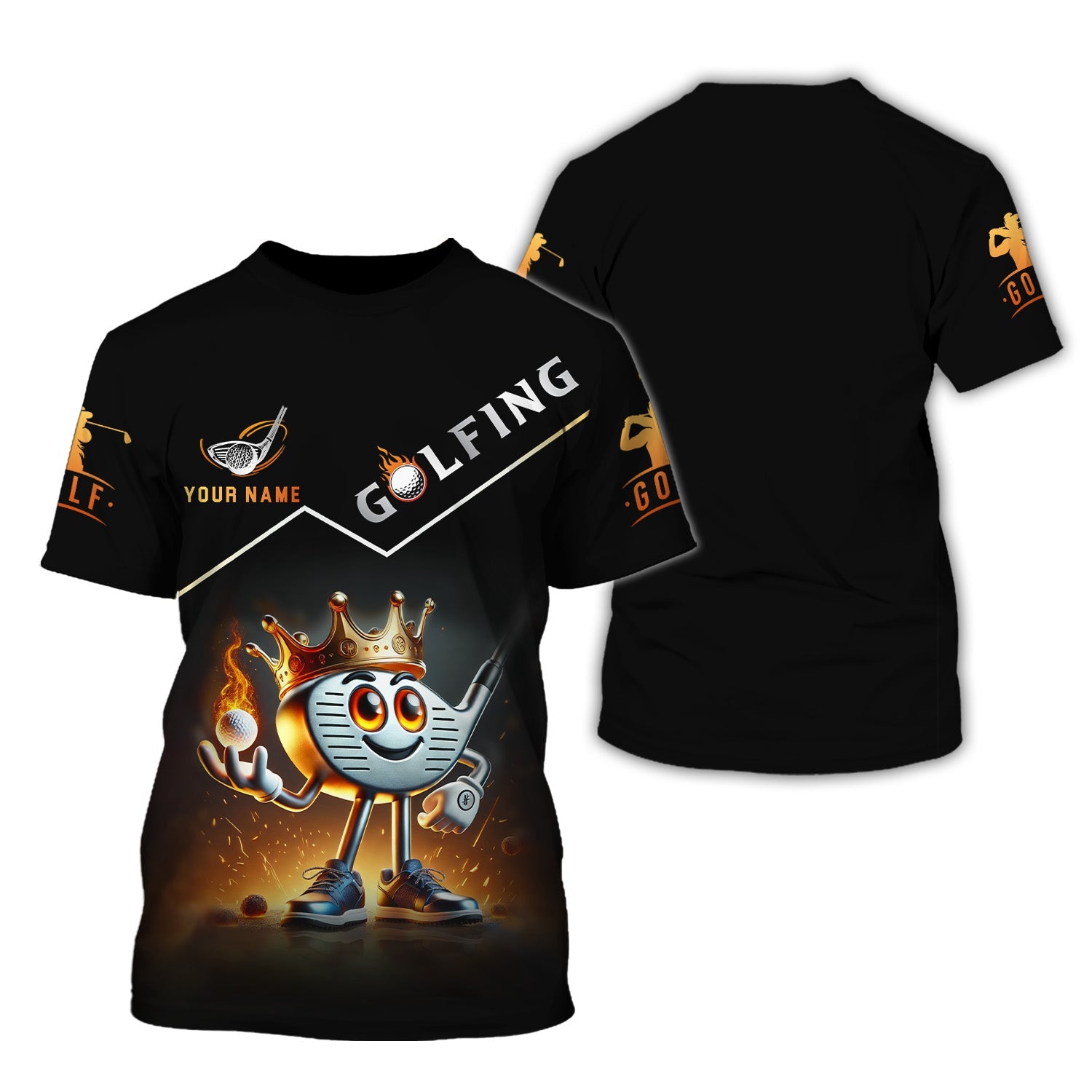 Custom Name Men's Golf Polo Shirt, Golfing Apparel, Golf Gift For Men