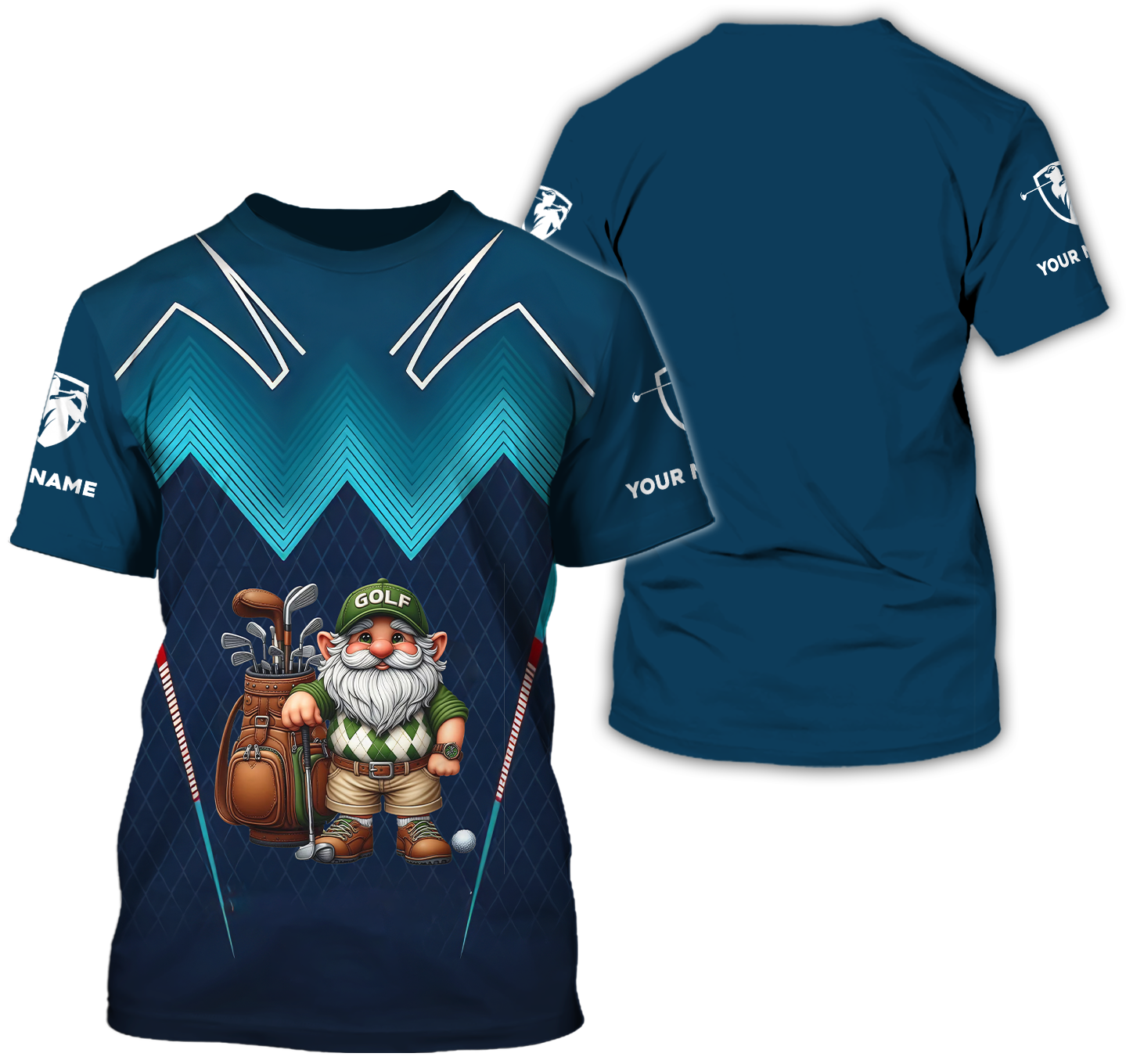 Custom Golfing Gnomes Men's Golf Polo Shirt, Golfing Apparel, Gift For Golfers