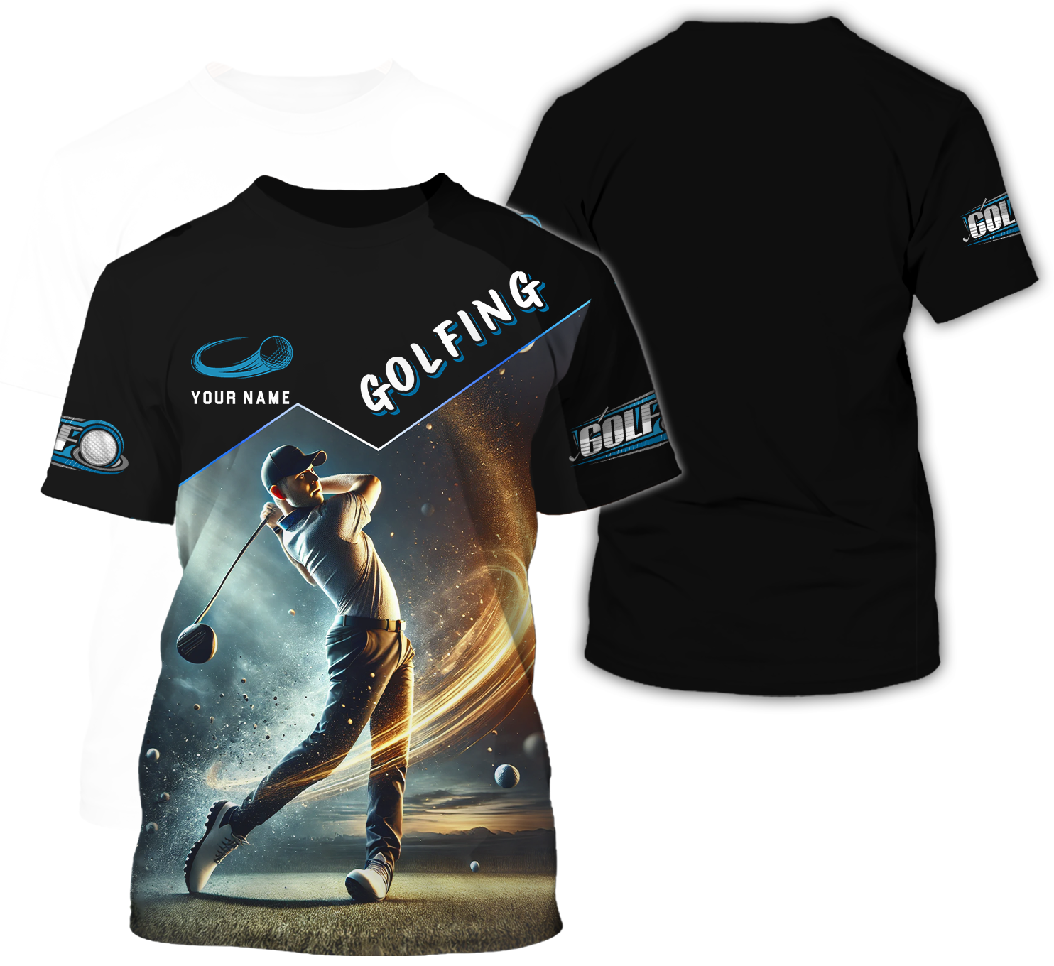 Golf Swing Custom Golf Polo Shirt, Golfing Apparel, Gift For Golfers