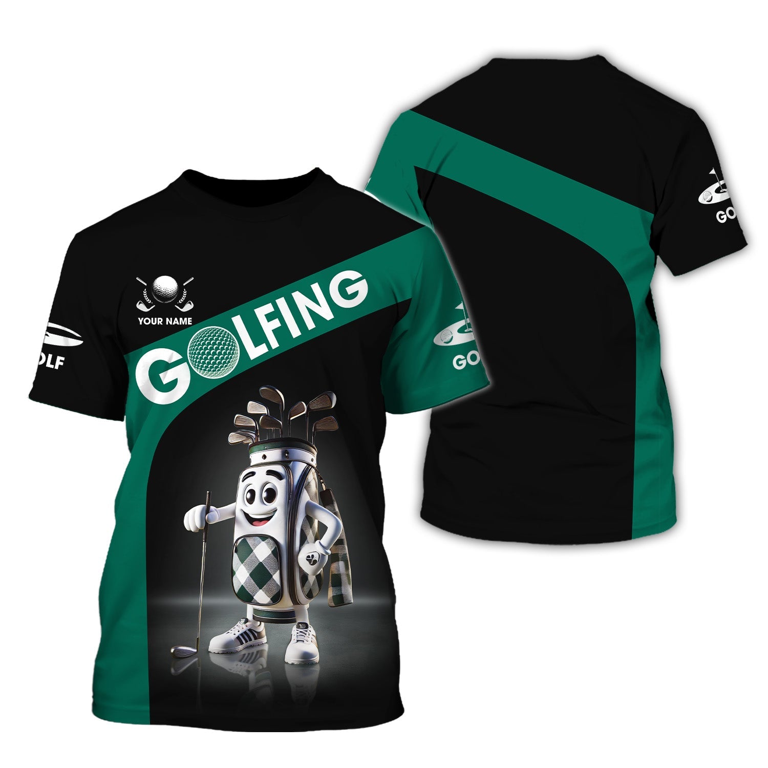 Golfing Custom Funny Men's Golf Polo Shirt, Golfing Apparel, Mens Golf Gift