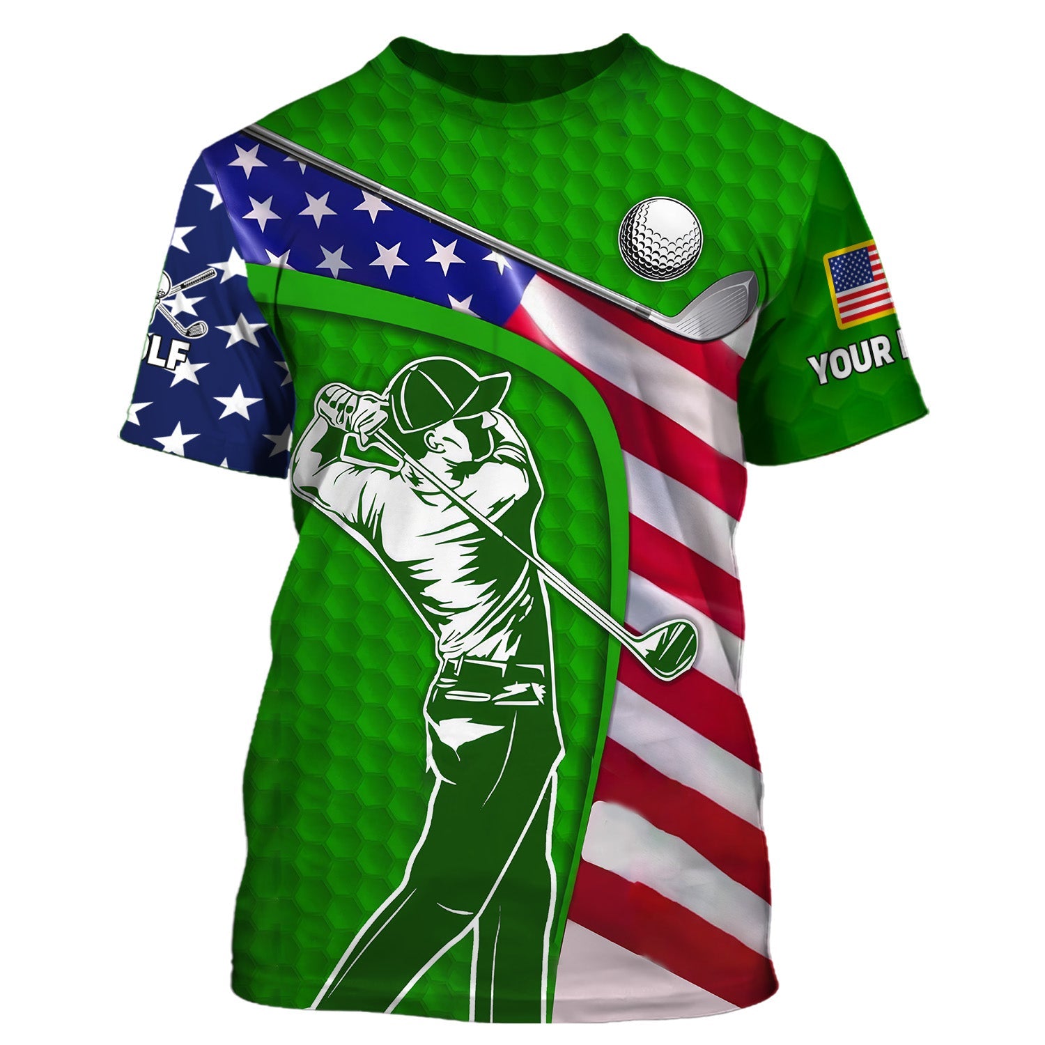 Green Custom Men's Golf Polo Shirt, Golfing Apparel, Mens Golf Gift