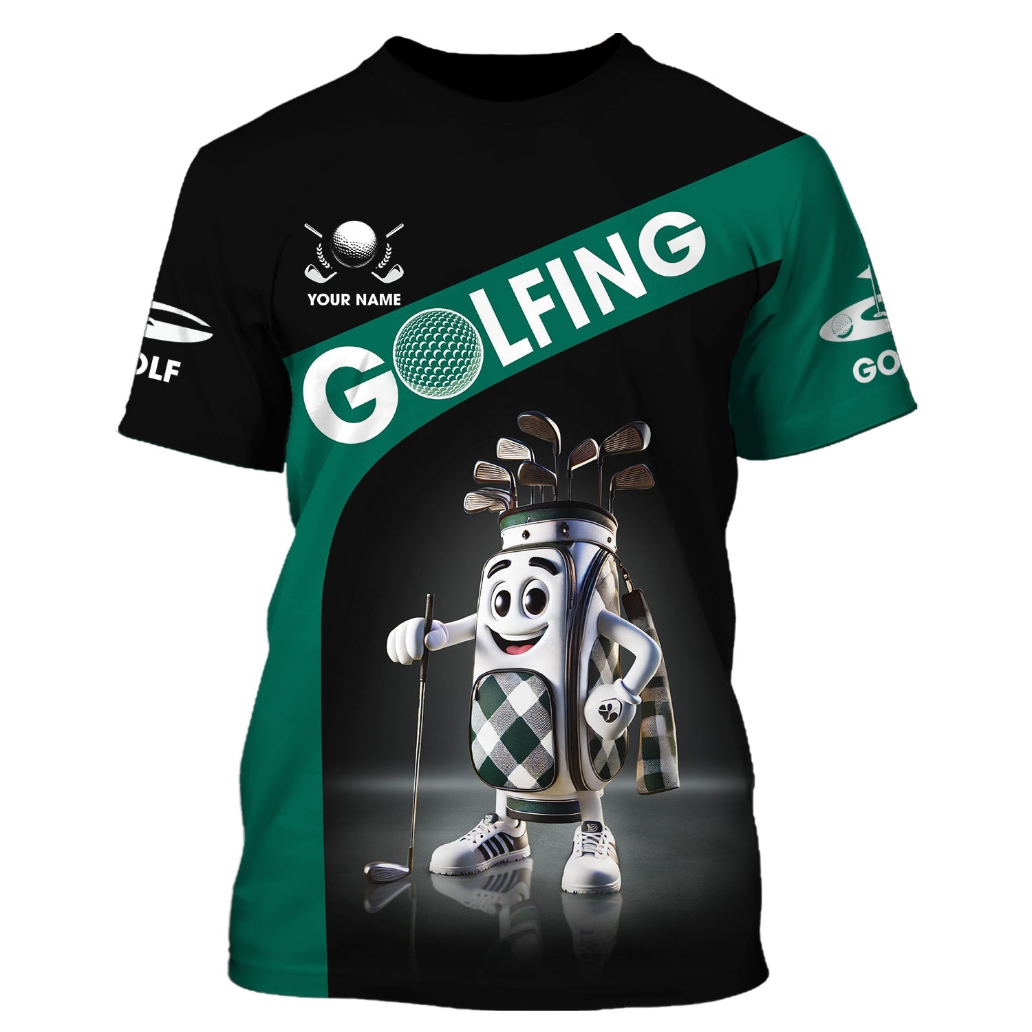 Golfing Custom Funny Men's Golf Polo Shirt, Golfing Apparel, Mens Golf Gift