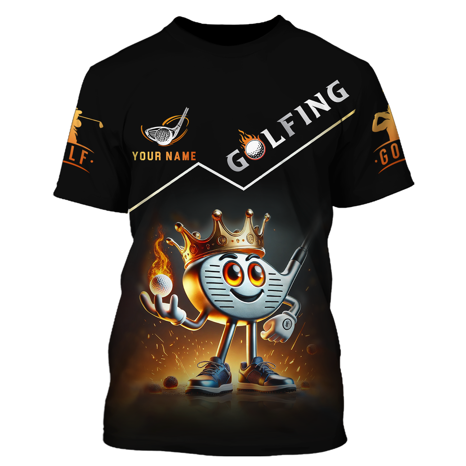 Custom Name Men's Golf Polo Shirt, Golfing Apparel, Golf Gift For Men