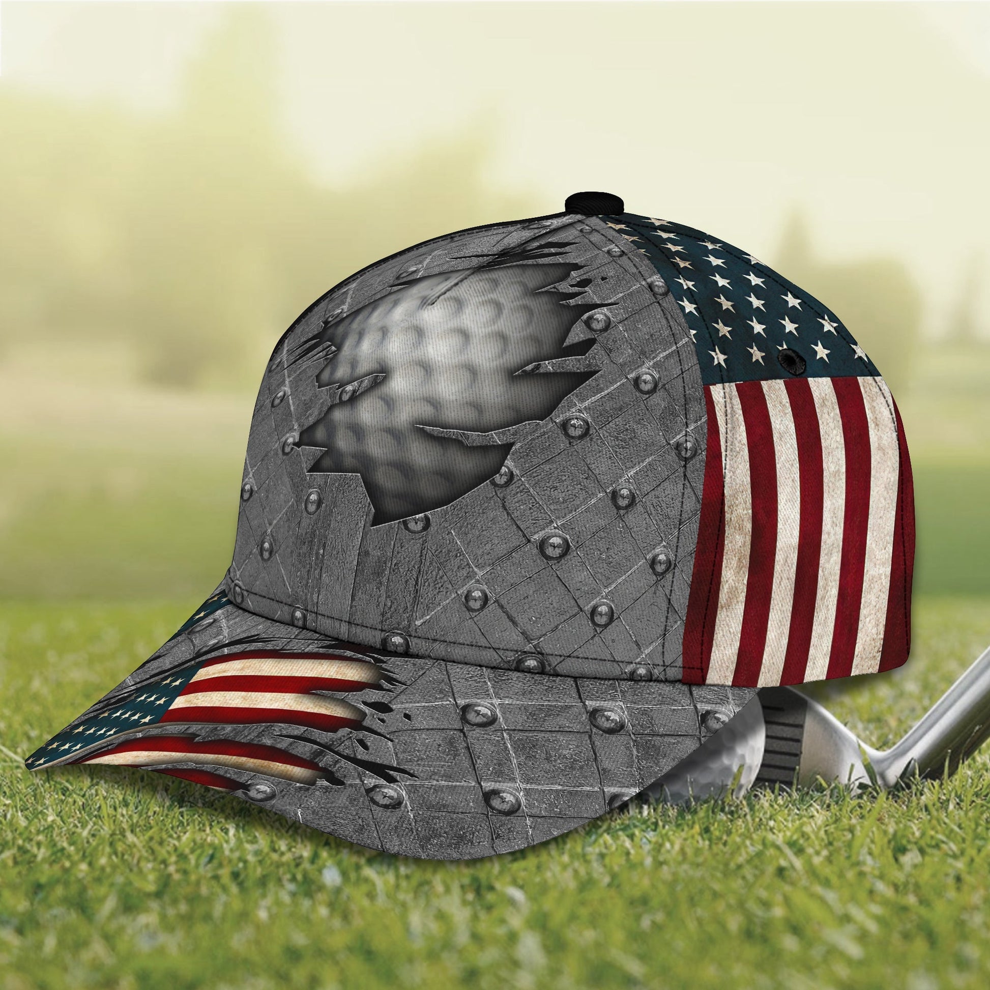 USA Flag Golf Cap, Personalized Golf Cap, 3D Full Print Golf Cap, Gifts For Golfers