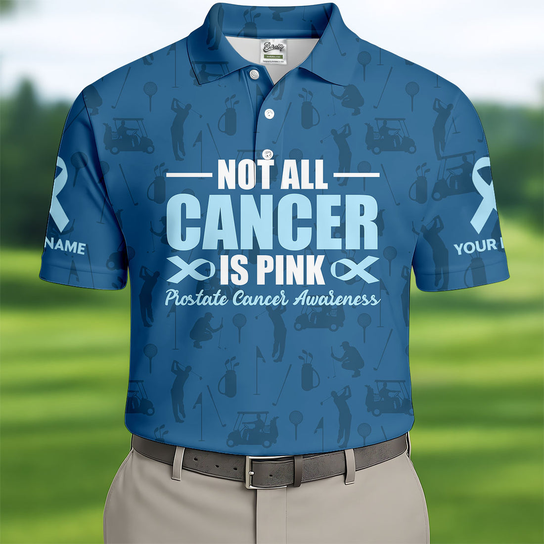 Not All Cancer Is Pink Prostate Cancer Awareness Golf Tops For Men, Mens Golf Polo Shirts