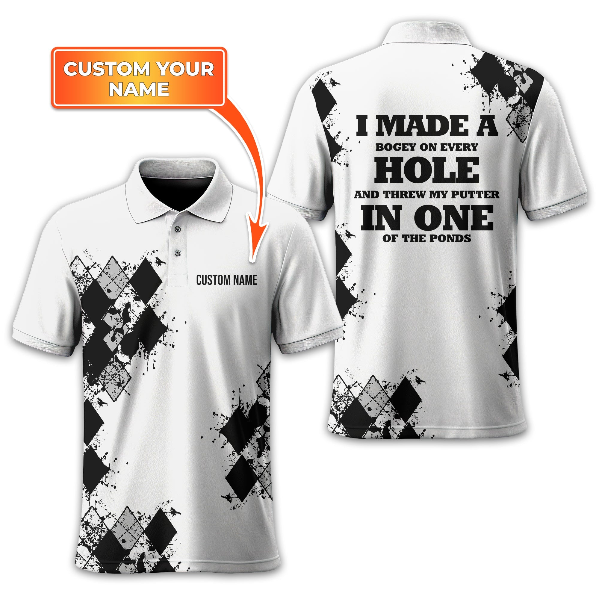 I Made A Bogey Personalized Golf Polo Shirt, Golf Shirt, Gift For Golfers