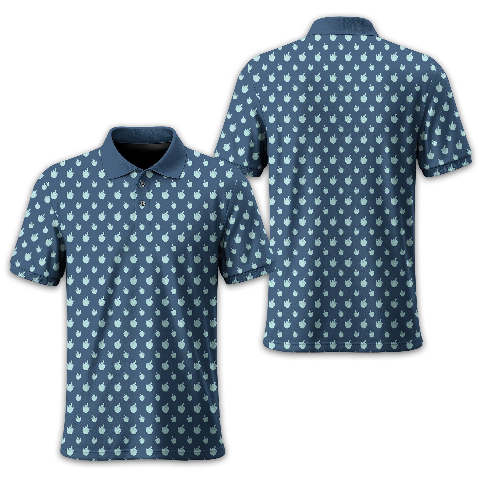 Middle Finger Dirty Absurd Golf Polo Shirt, Fun Golf Shirts For Men, Funny Golf Shirt