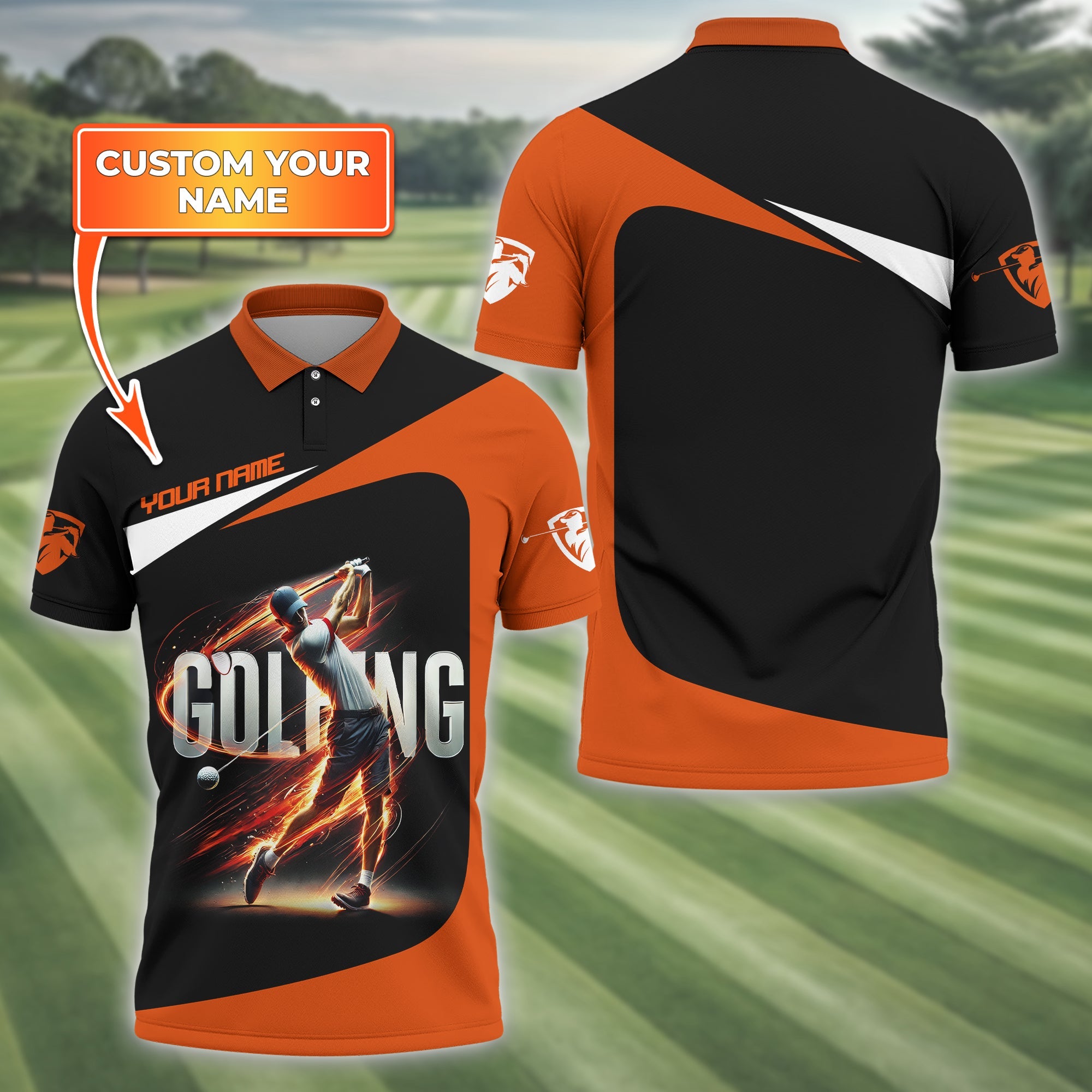 Golfing Swing Customize Golf Polo Shirt, Golfing Apparel, Gift For Golfers