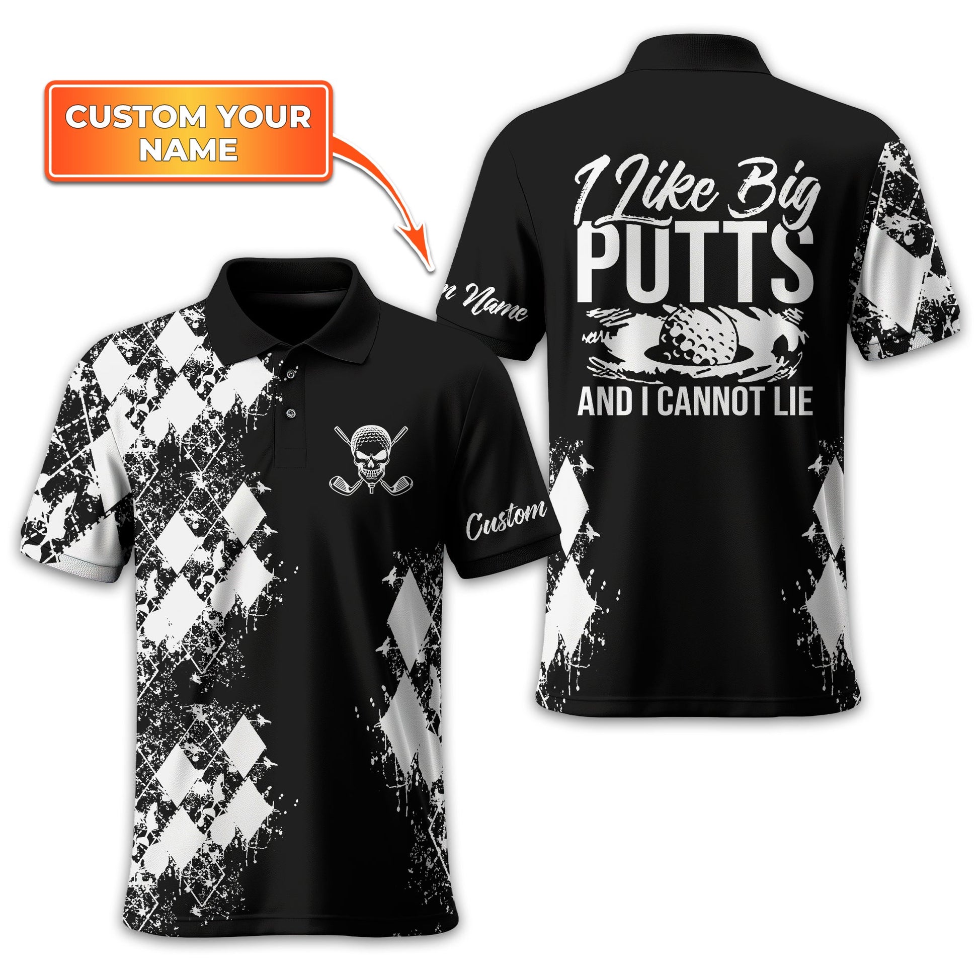 I Like Big Putts And I Cannot Lie Golf Polo Shirt, Gift For Golfers, Golf Gift For Men