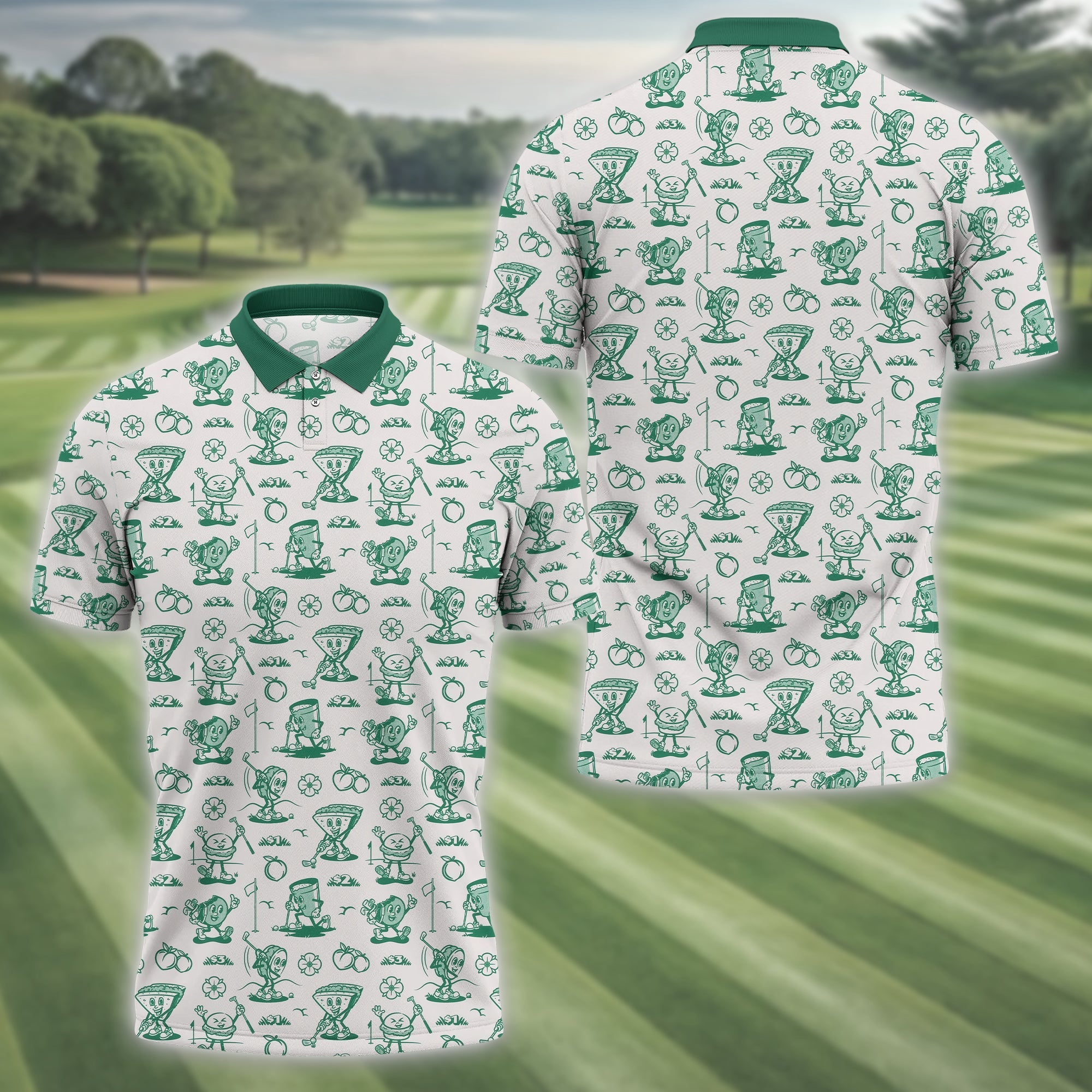 Breakfast Balls Men's Golf Polo Shirt, Golfing Apparel, Gift For Golfers