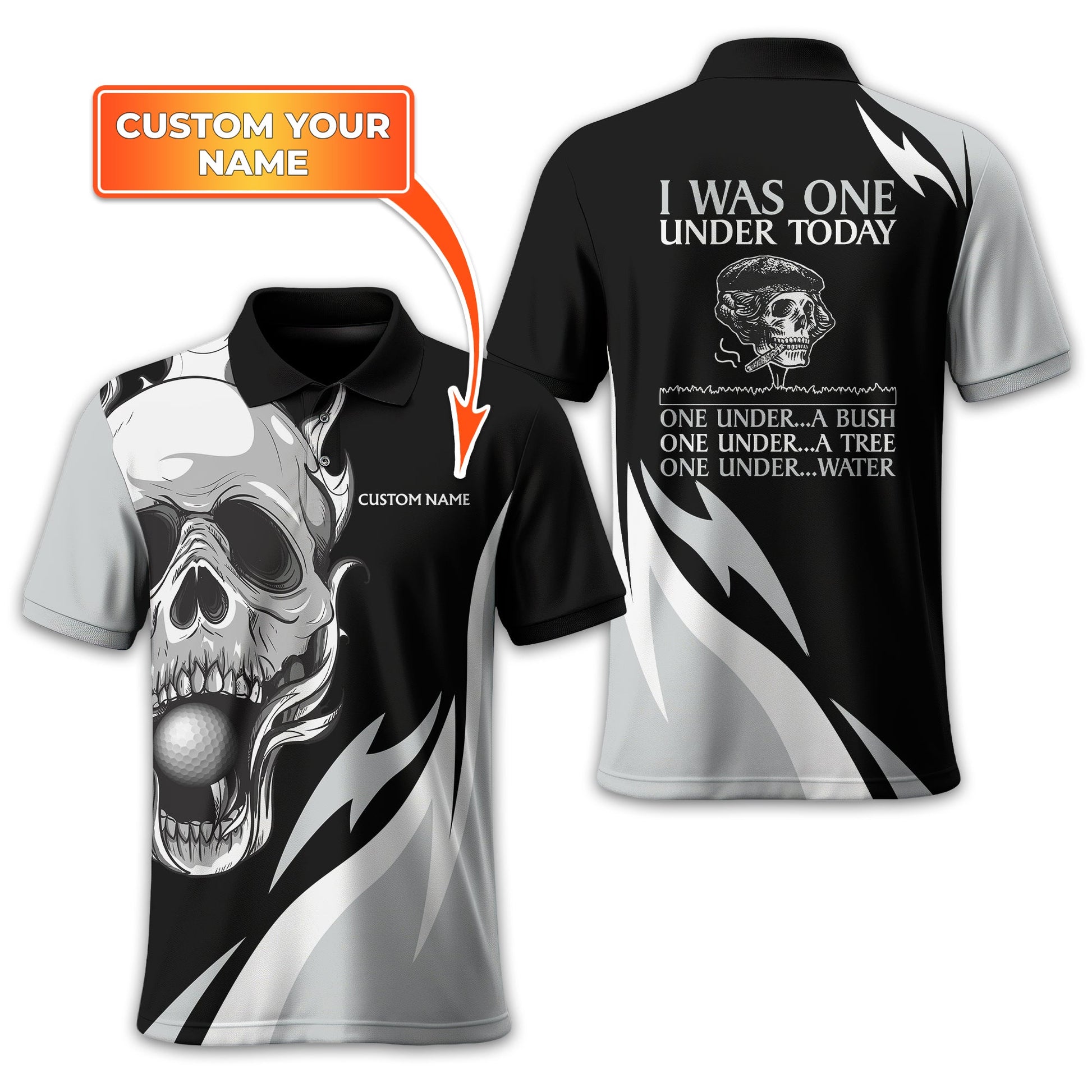 I Was One Under Today Personalized Golf Polo Shirt, Golf Shirt For Men, Gift For Golfers