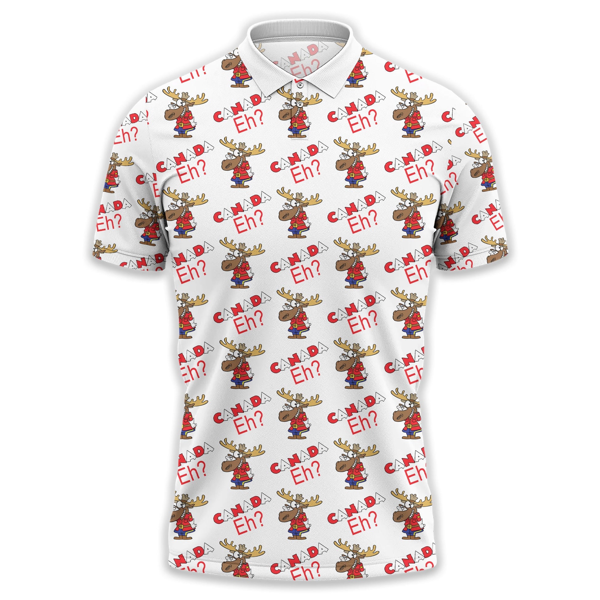 Canada EH? Golfing Men's Golf Polo Shirt, Golfing Apparel, Mens Golf Gift