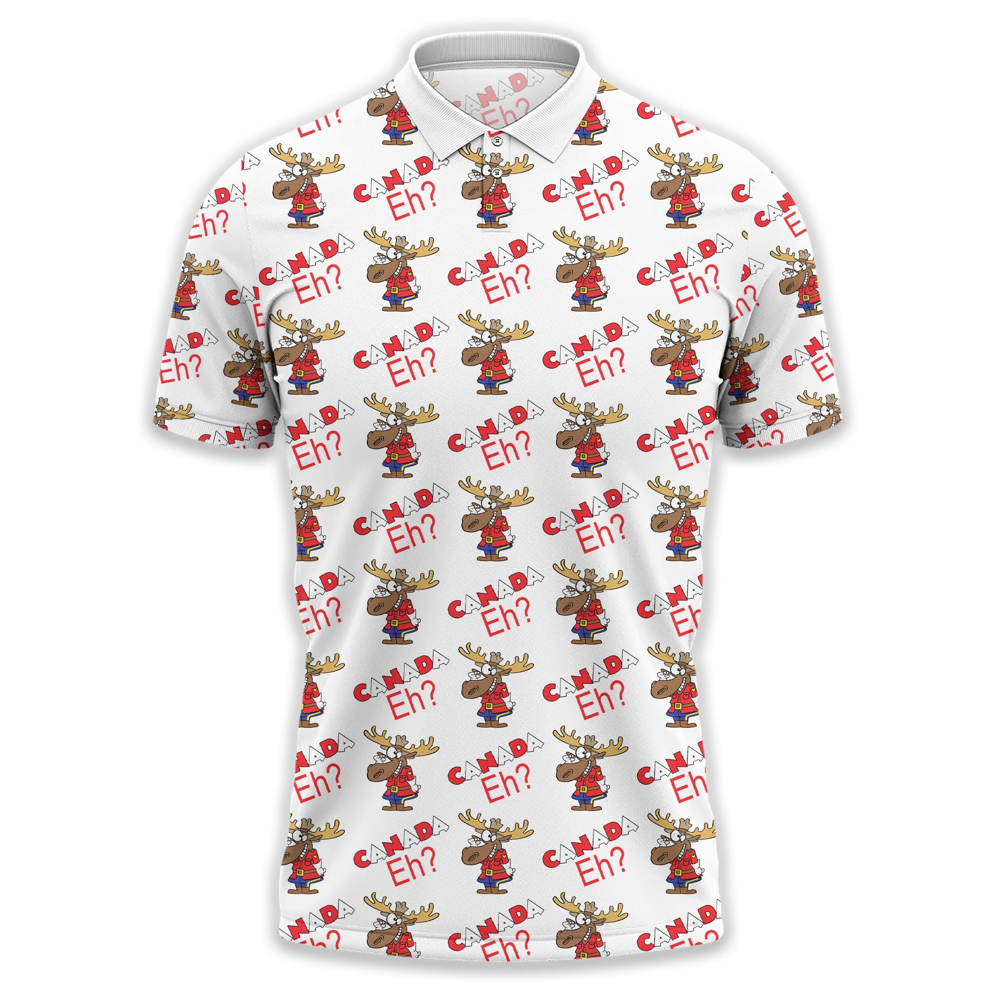 Canada EH? Golfing Men's Golf Polo Shirt, Golfing Apparel, Mens Golf Gift