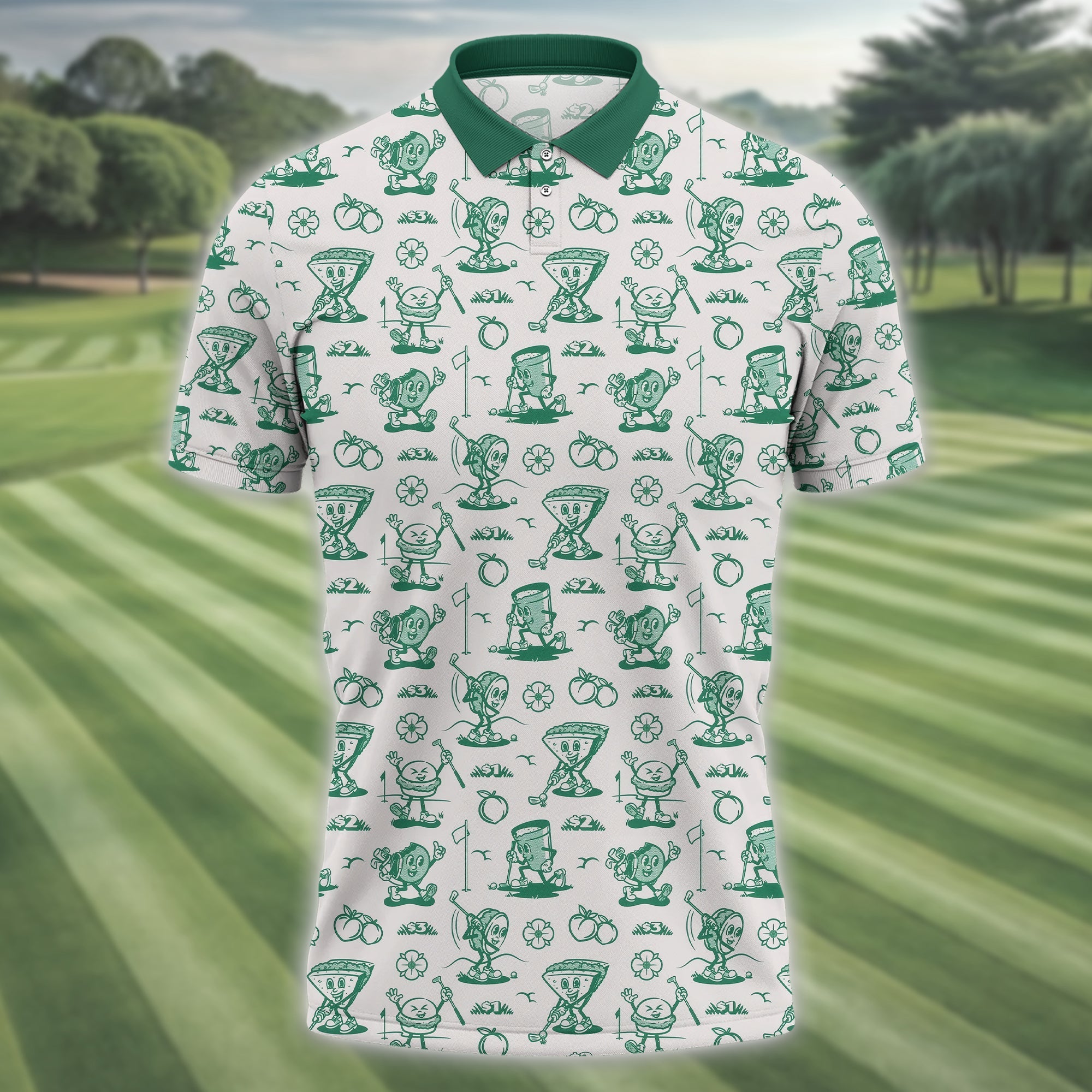 Breakfast Balls Men's Golf Polo Shirt, Golfing Apparel, Gift For Golfers
