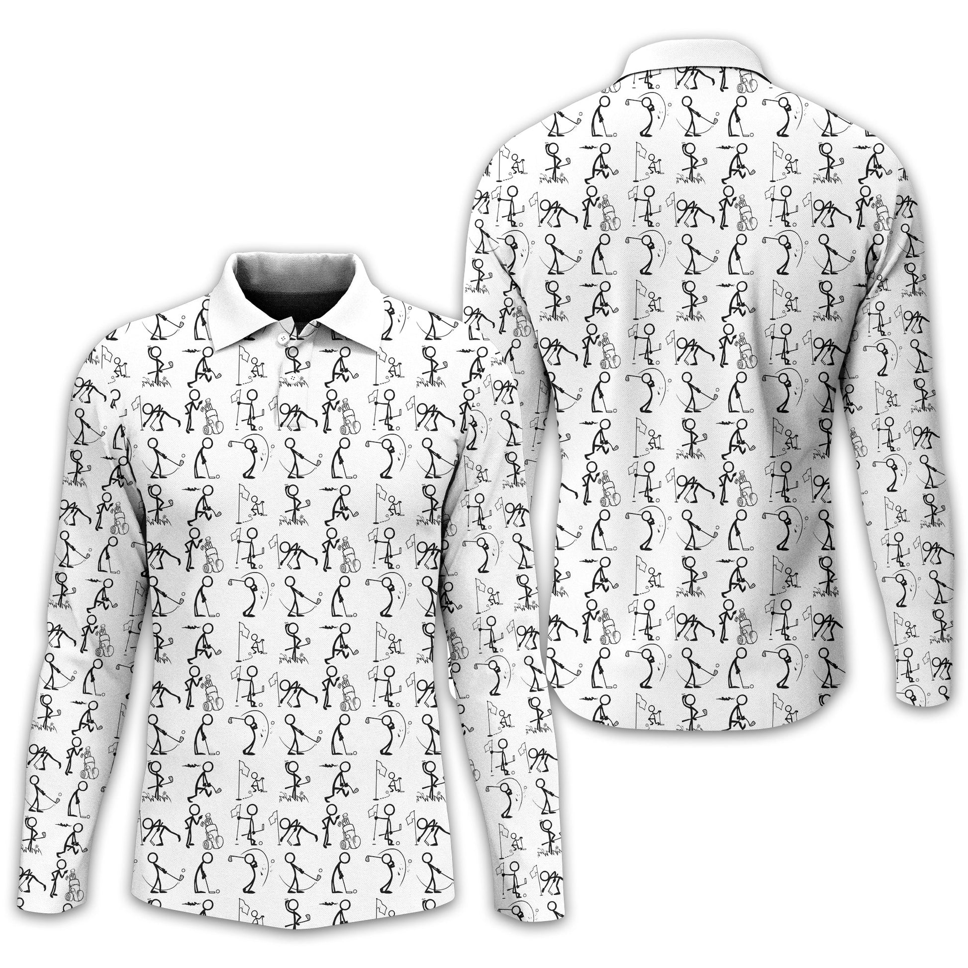 White Golf Polo Shirt, Funny Golf Shirt, Gift For Golfers