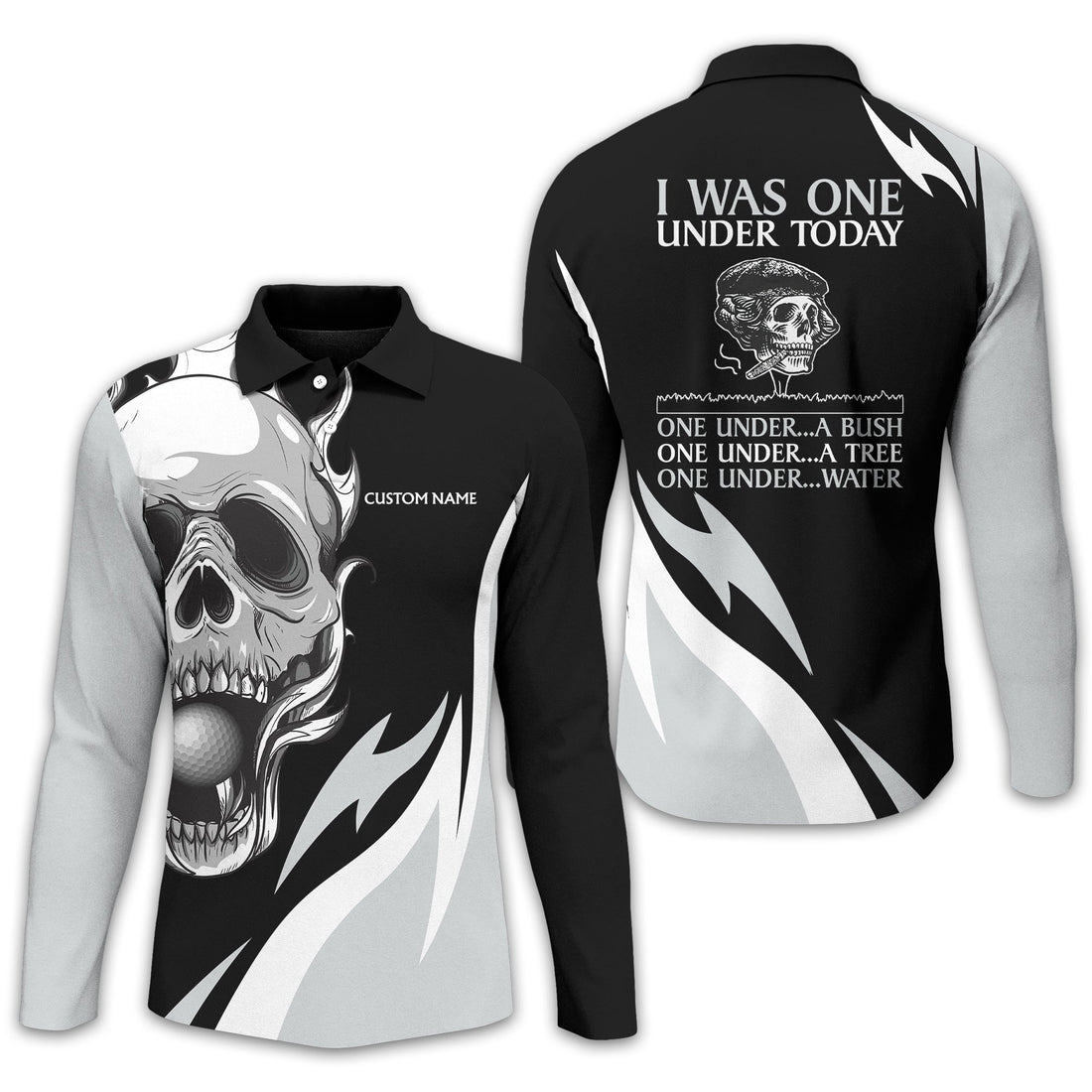 I Was One Under Today Personalized Golf Polo Shirt, Golf Shirt For Men, Gift For Golfers