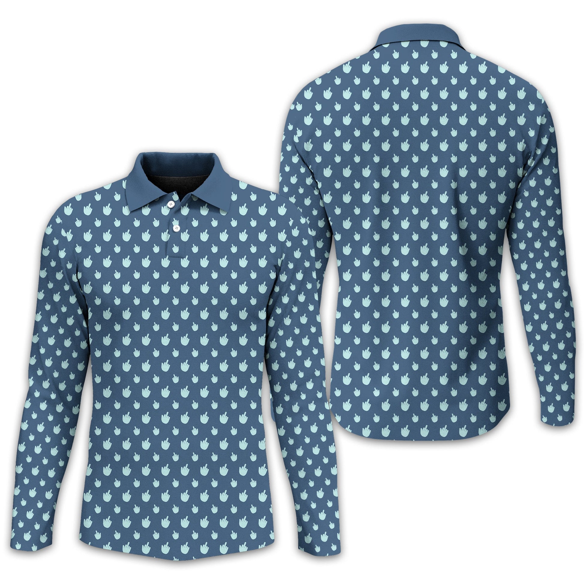 Middle Finger Dirty Absurd Golf Polo Shirt, Fun Golf Shirts For Men, Funny Golf Shirt