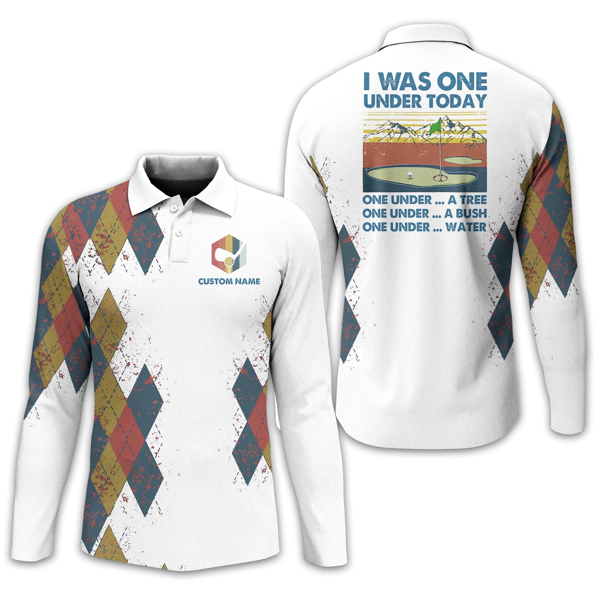 I Was One Under Today Custom Golf Polo Shirt, Golf Shirt For Men, Gift For Golfers