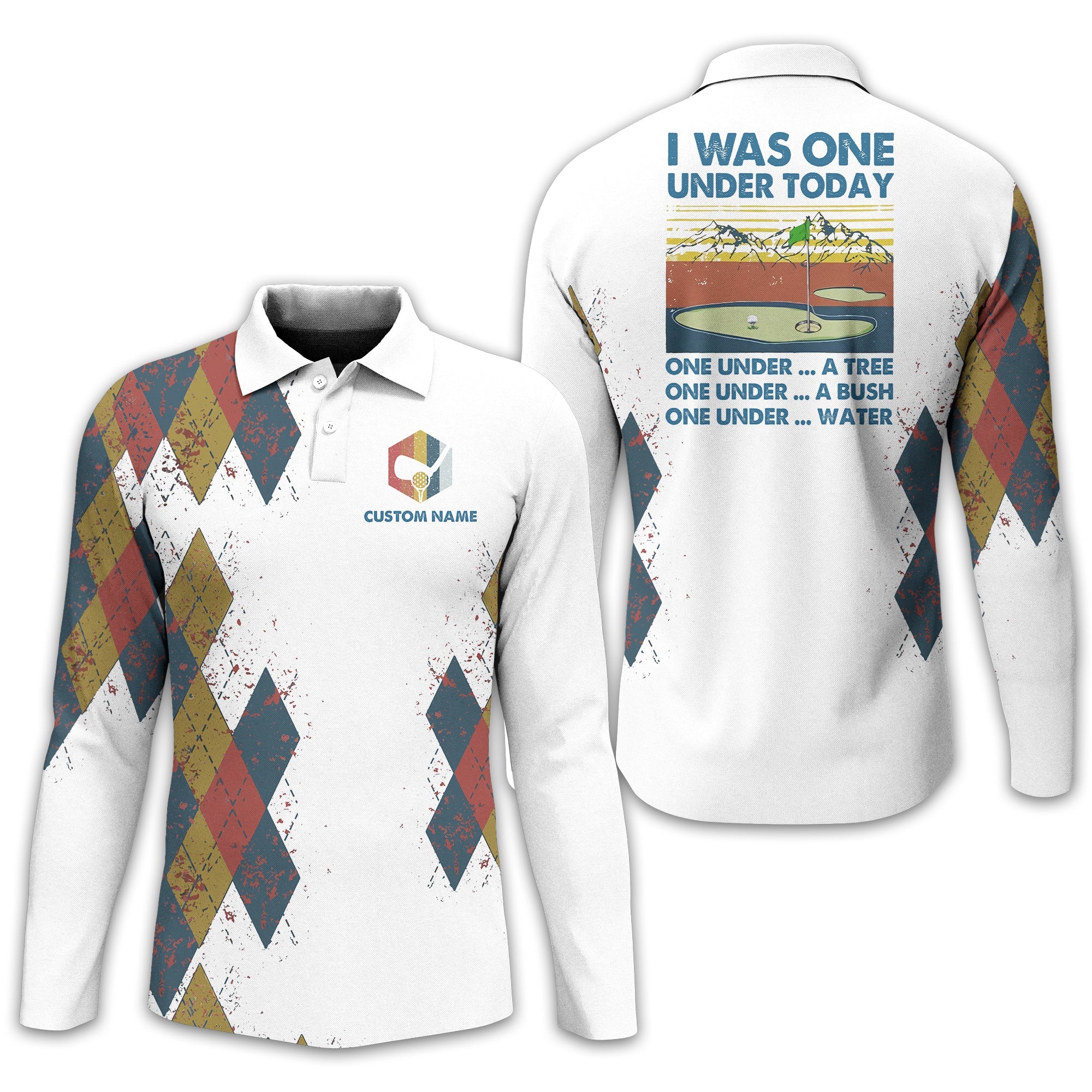 I Was One Under Today Custom Golf Polo Shirt, Golf Shirt For Men, Gift For Golfers