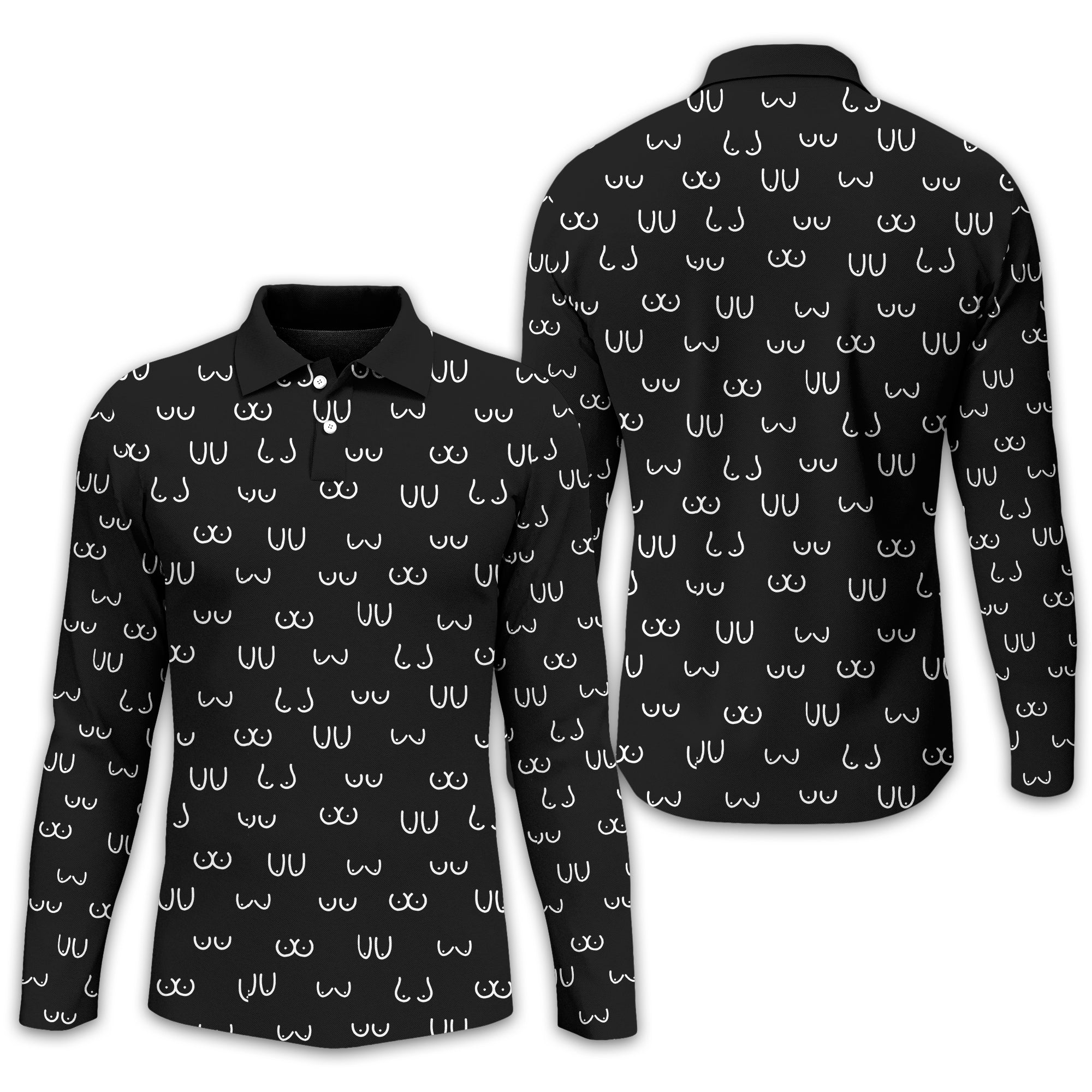 Funny Pattern Men Golf Polo Shirt, Gift For Golfers, Golf Gift For Men