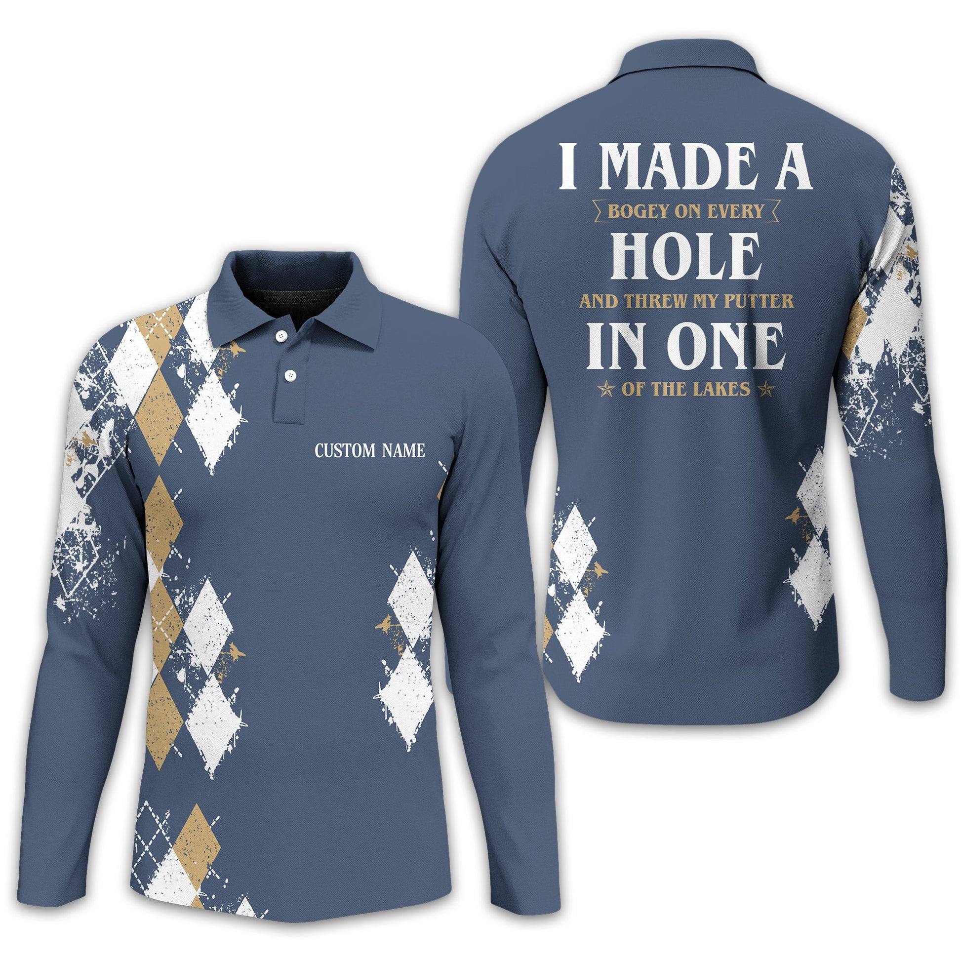 I Made A Bogey Personalized Golf Polo Shirt, Golf Shirt For Men, Gift For Golfers