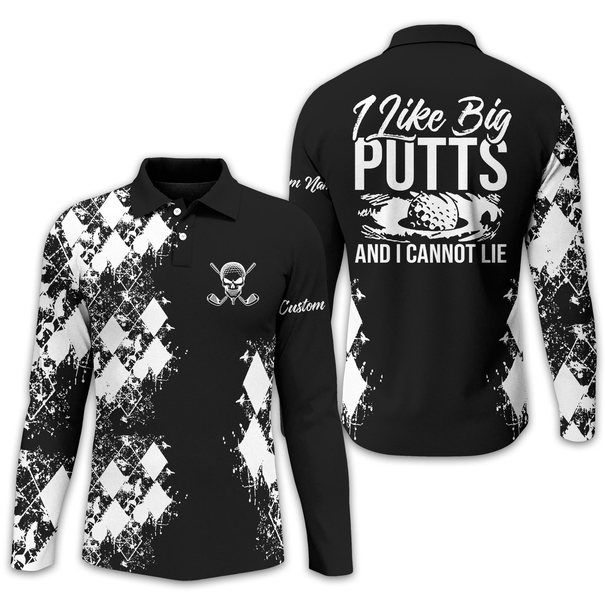 I Like Big Putts And I Cannot Lie Golf Polo Shirt, Gift For Golfers, Golf Gift For Men