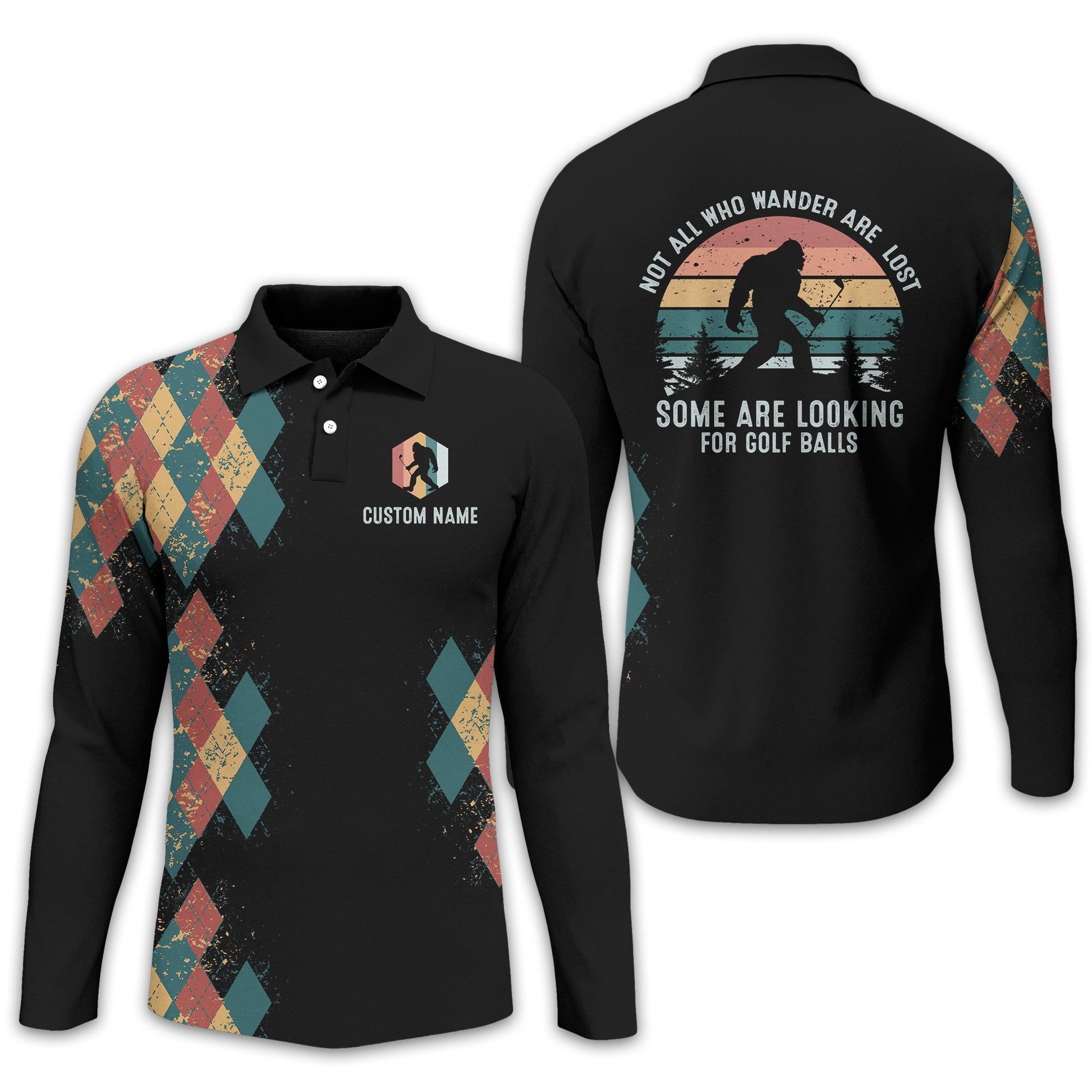 Not All Who Wander Are Lost Personalized Golf Polo Shirt, Golf Shirt For Men, Gift For Golfers