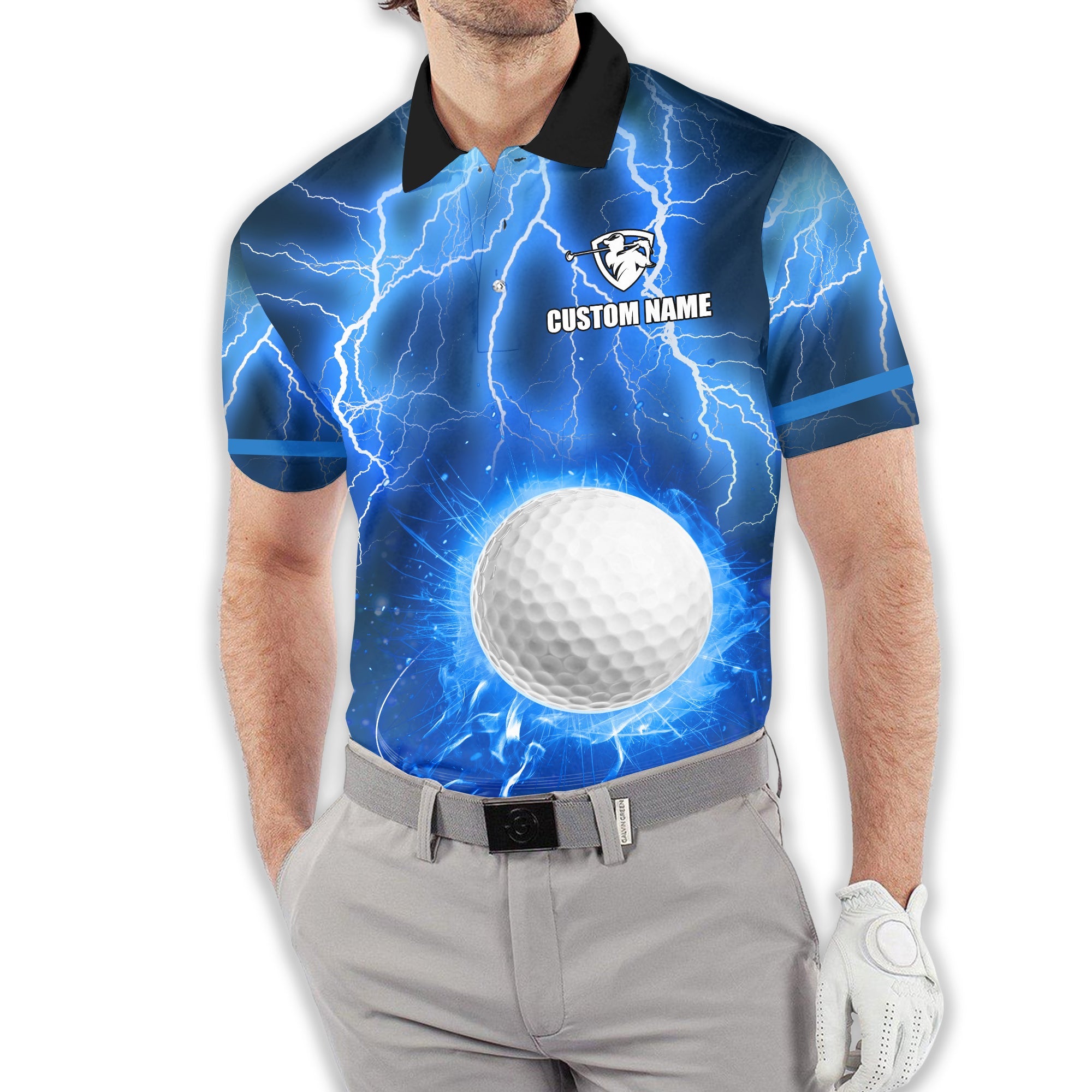 Custom Men's Golf Polo Shirt With Team Name, Golfing Apparel, Gift For Golfers