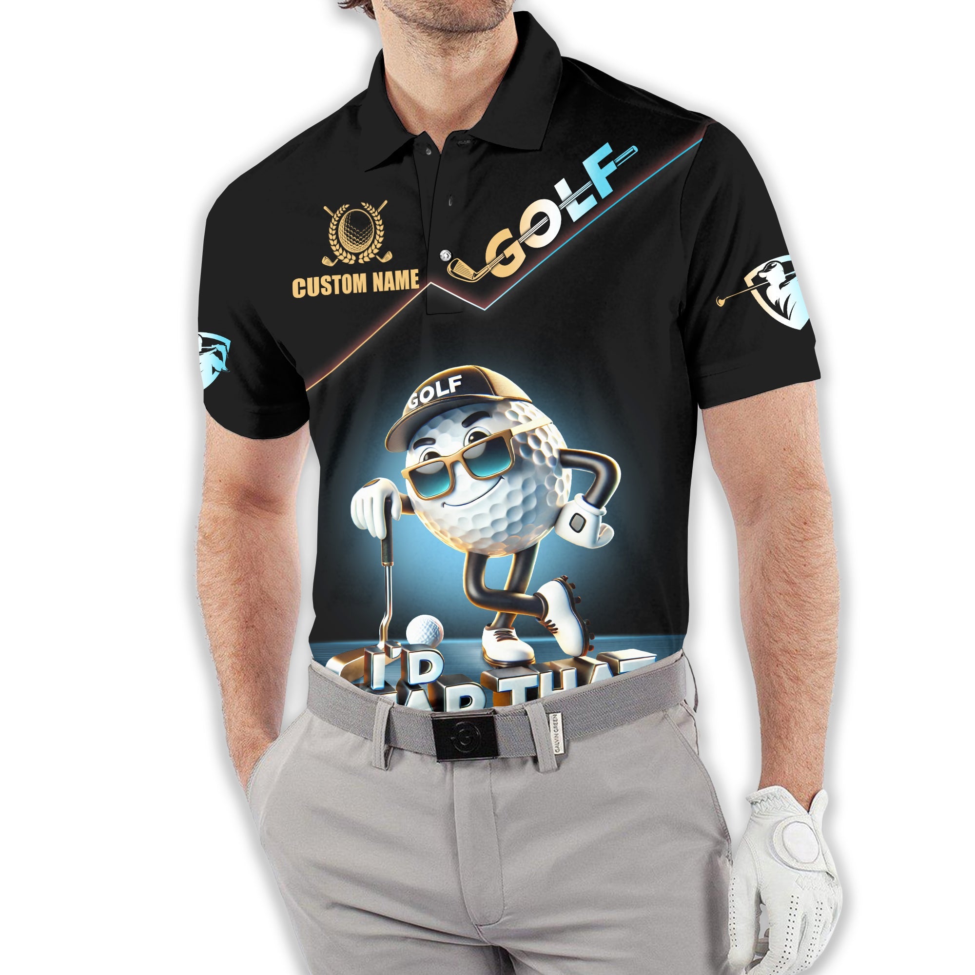 I'd Tap That Customize Golf Polo Shirt, Funny Golf Shirt, Golfing Apparel, Gift For Golfers
