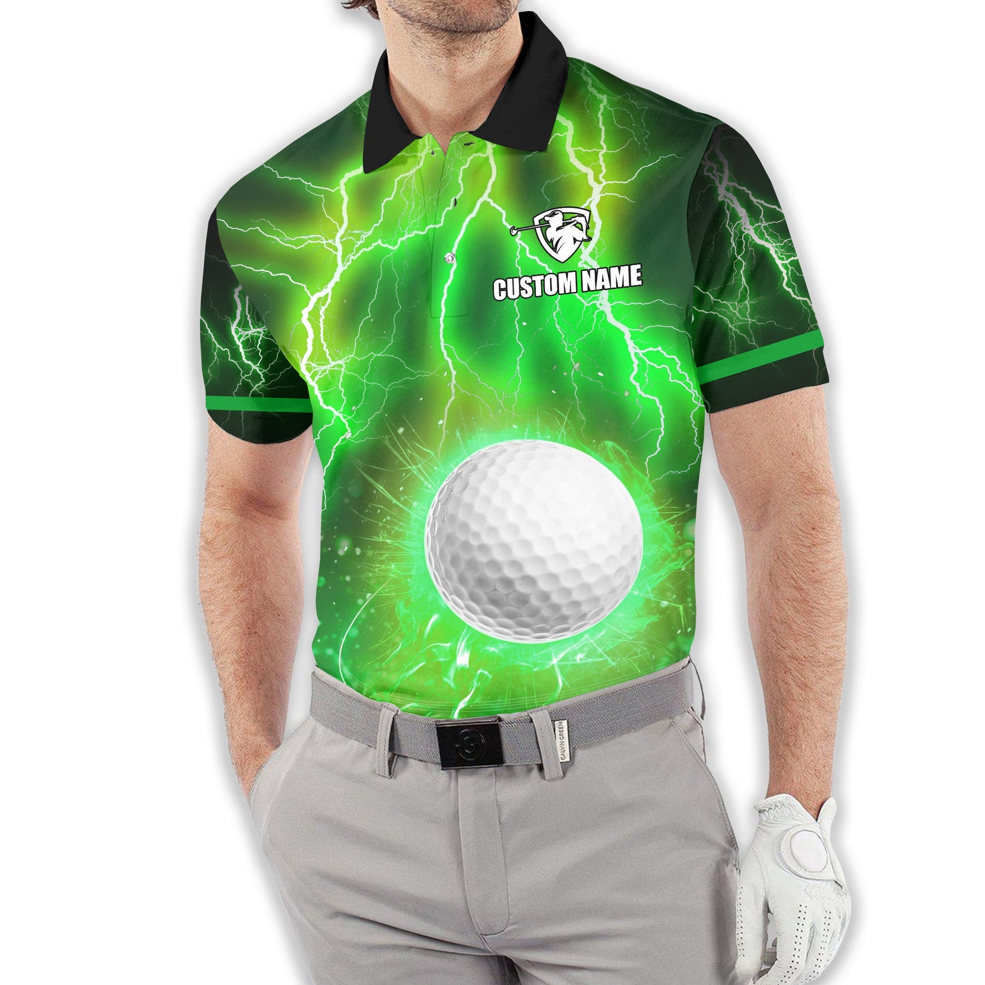 Custom Men's Golf Polo Shirt With Team Name, Golfing Apparel, Gift For Golfers