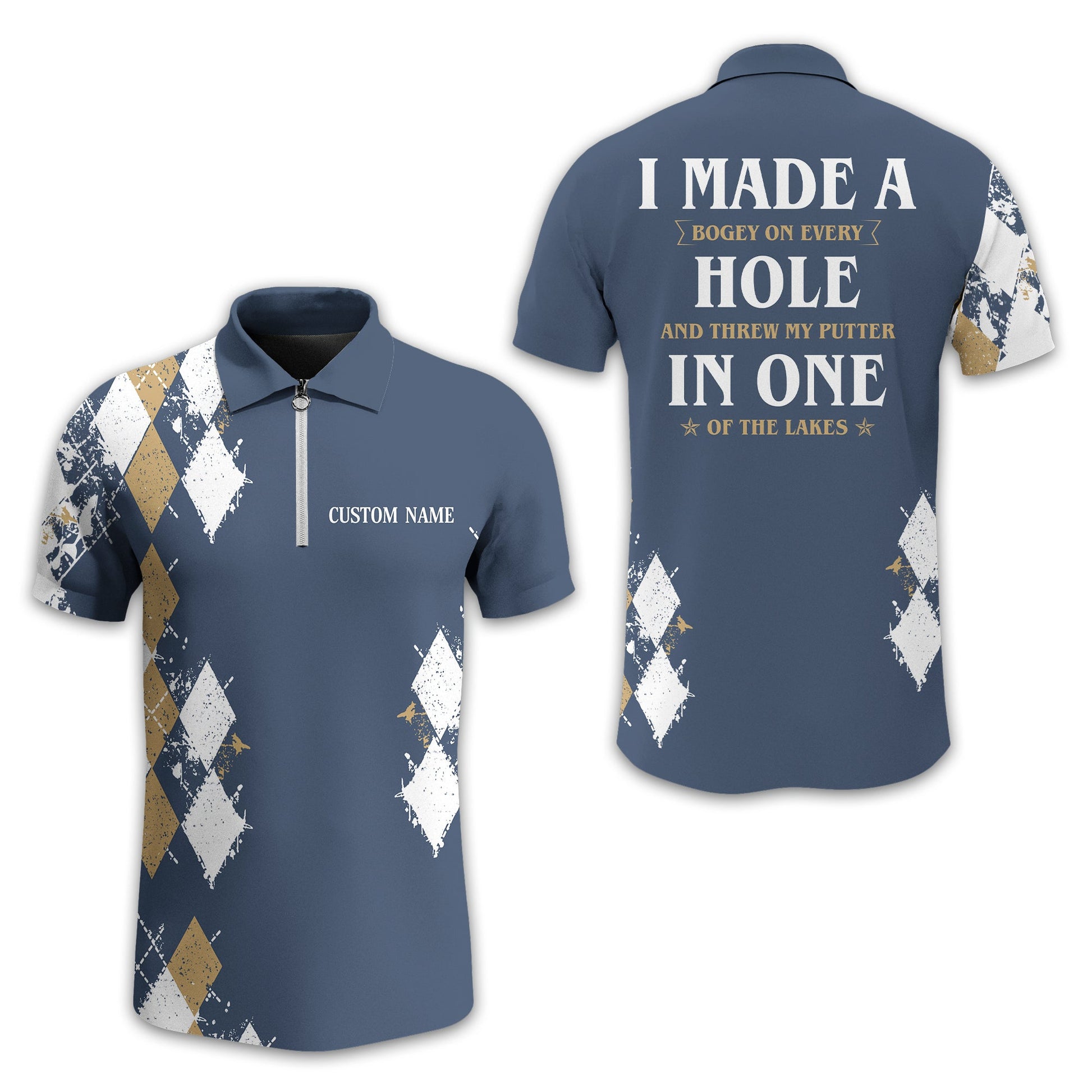 I Made A Bogey Personalized Golf Polo Shirt, Golf Shirt For Men, Gift For Golfers