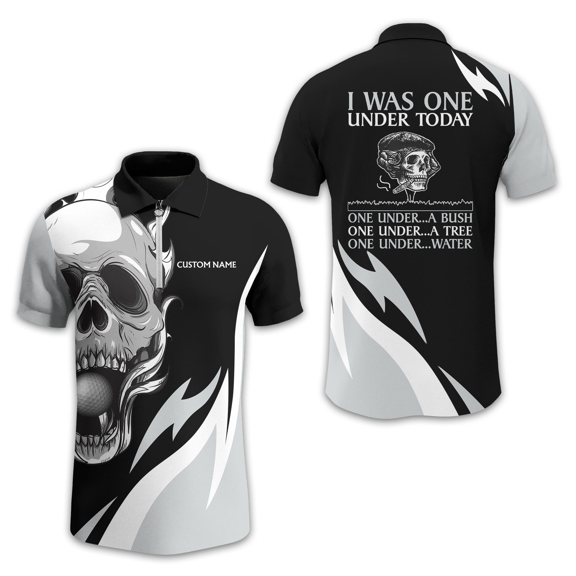 I Was One Under Today Personalized Golf Polo Shirt, Golf Shirt For Men, Gift For Golfers
