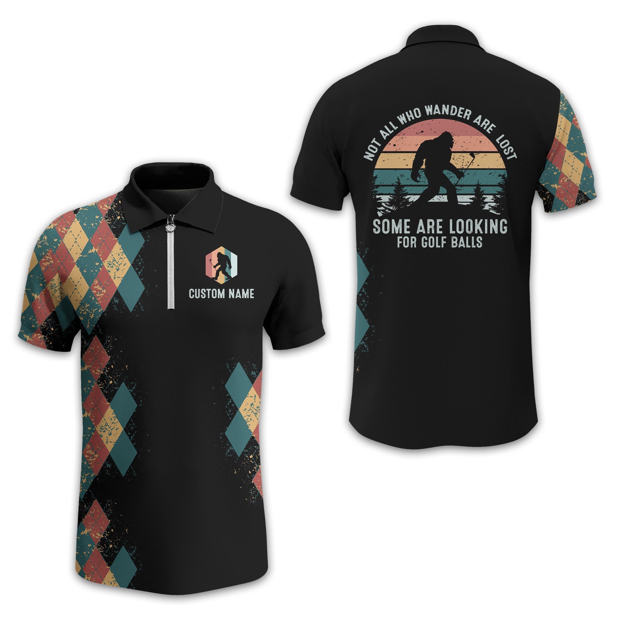 Not All Who Wander Are Lost Personalized Golf Polo Shirt, Golf Shirt For Men, Gift For Golfers