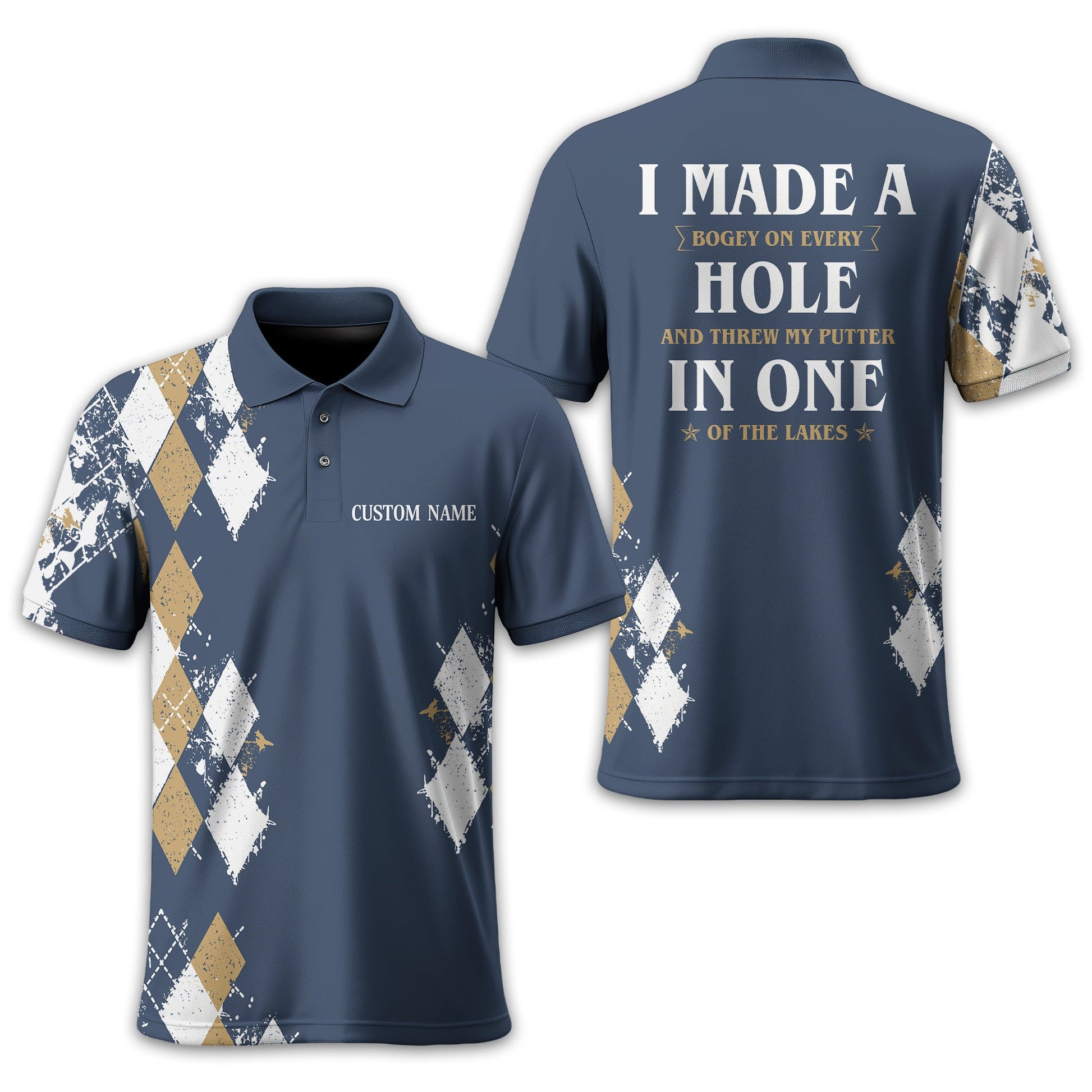 I Made A Bogey Personalized Golf Polo Shirt, Golf Shirt For Men, Gift For Golfers
