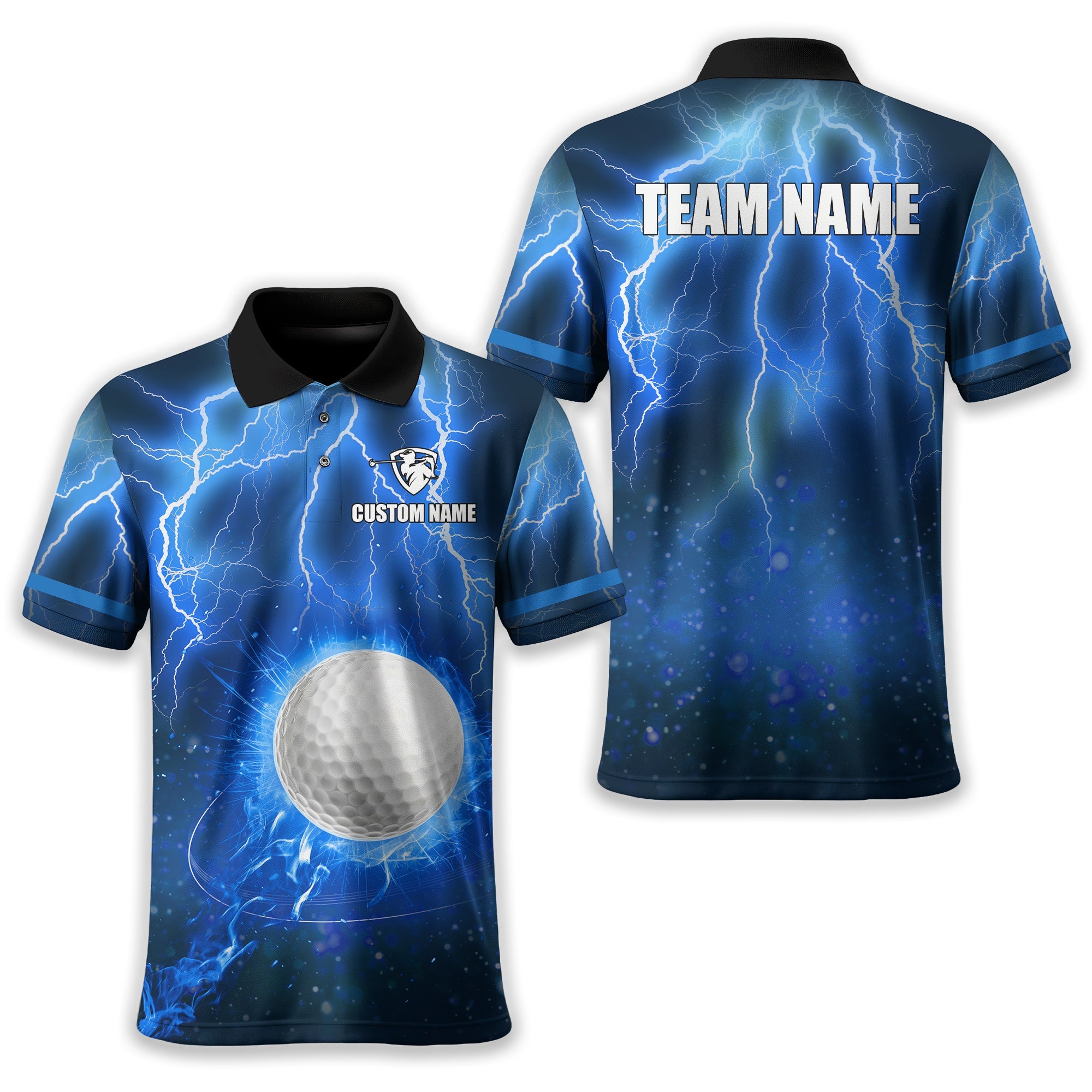 Custom Men's Golf Polo Shirt With Team Name, Golfing Apparel, Gift For Golfers