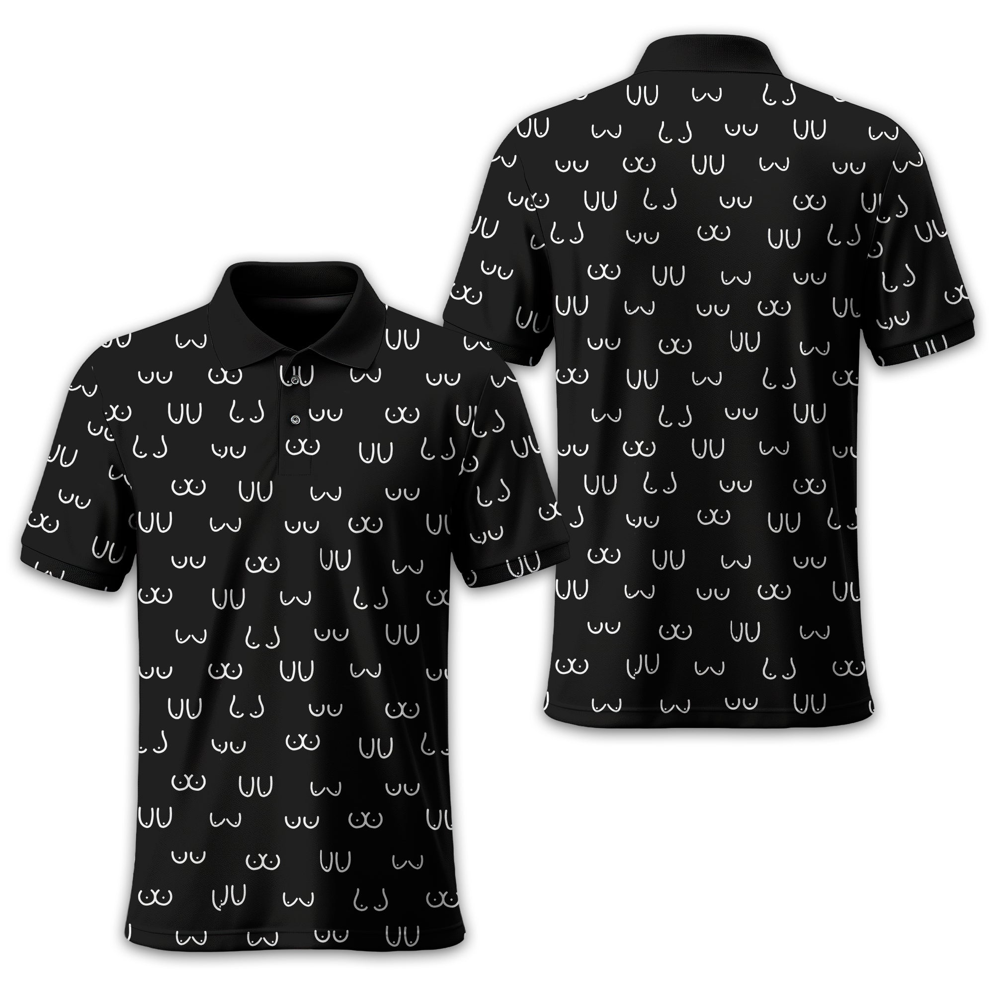 Funny Pattern Men Golf Polo Shirt, Gift For Golfers, Golf Gift For Men