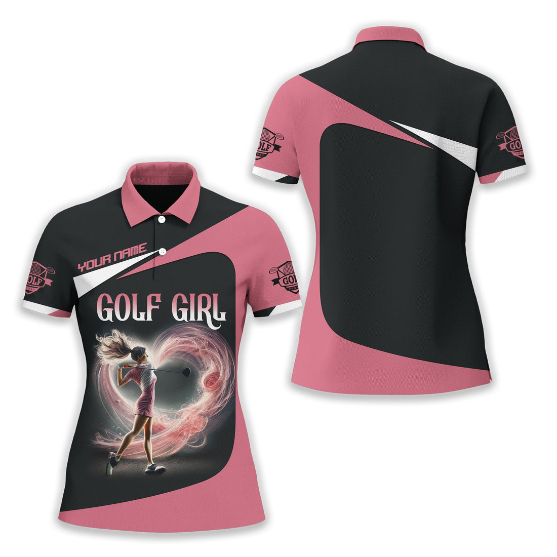 Golf Girl Custom Womens Golf Polo Shirt, Golfing Apparel, Womens Golf Gifts