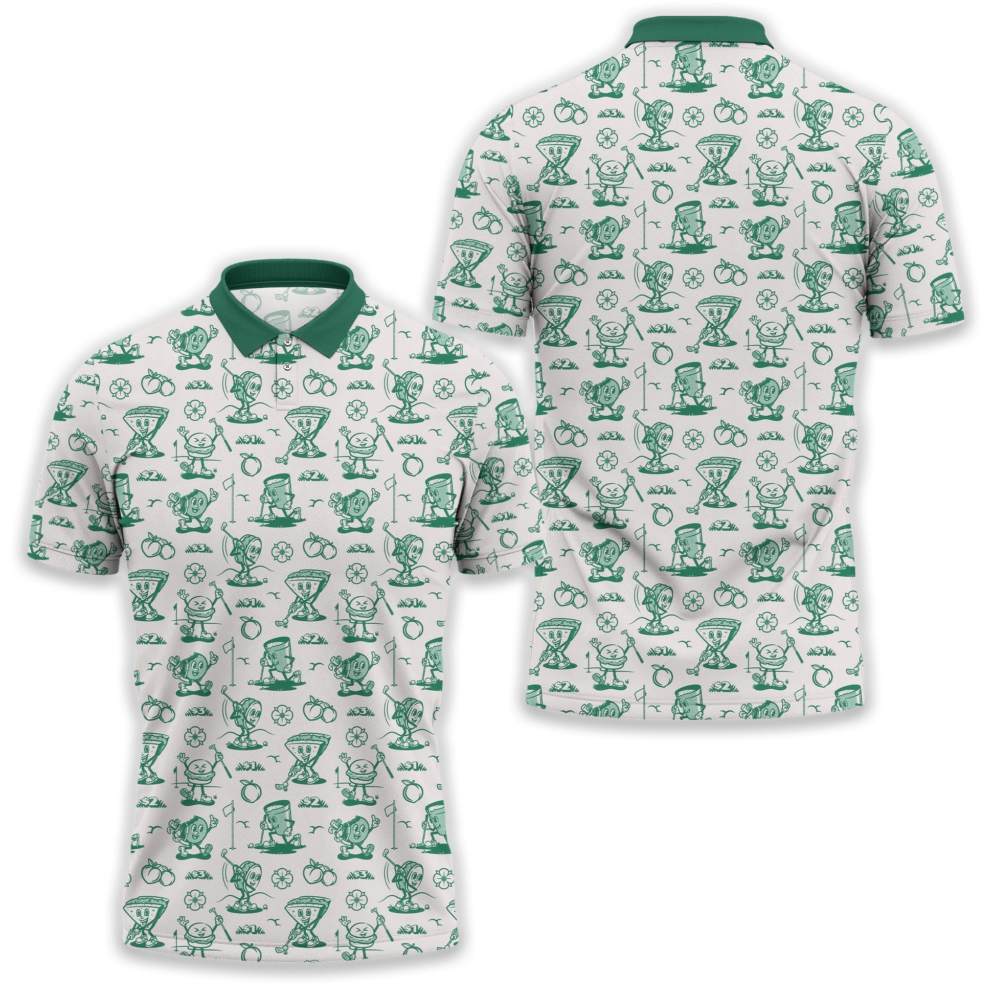 Breakfast Balls Men's Golf Polo Shirt, Golfing Apparel, Gift For Golfers