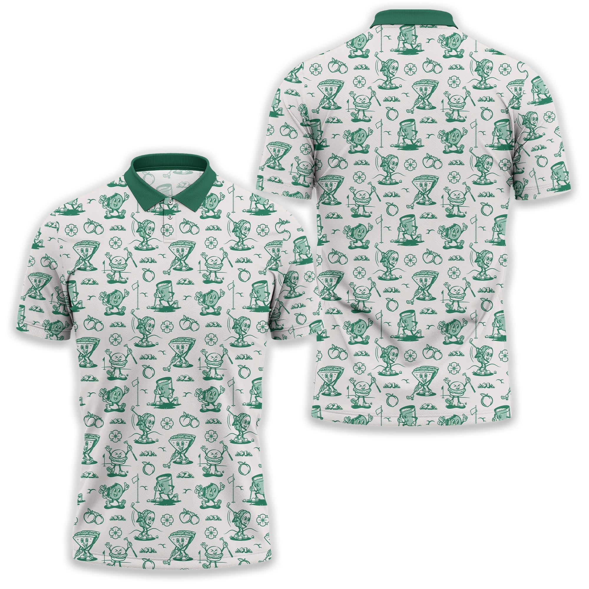 Breakfast Balls Men's Golf Polo Shirt, Golfing Apparel, Gift For Golfers