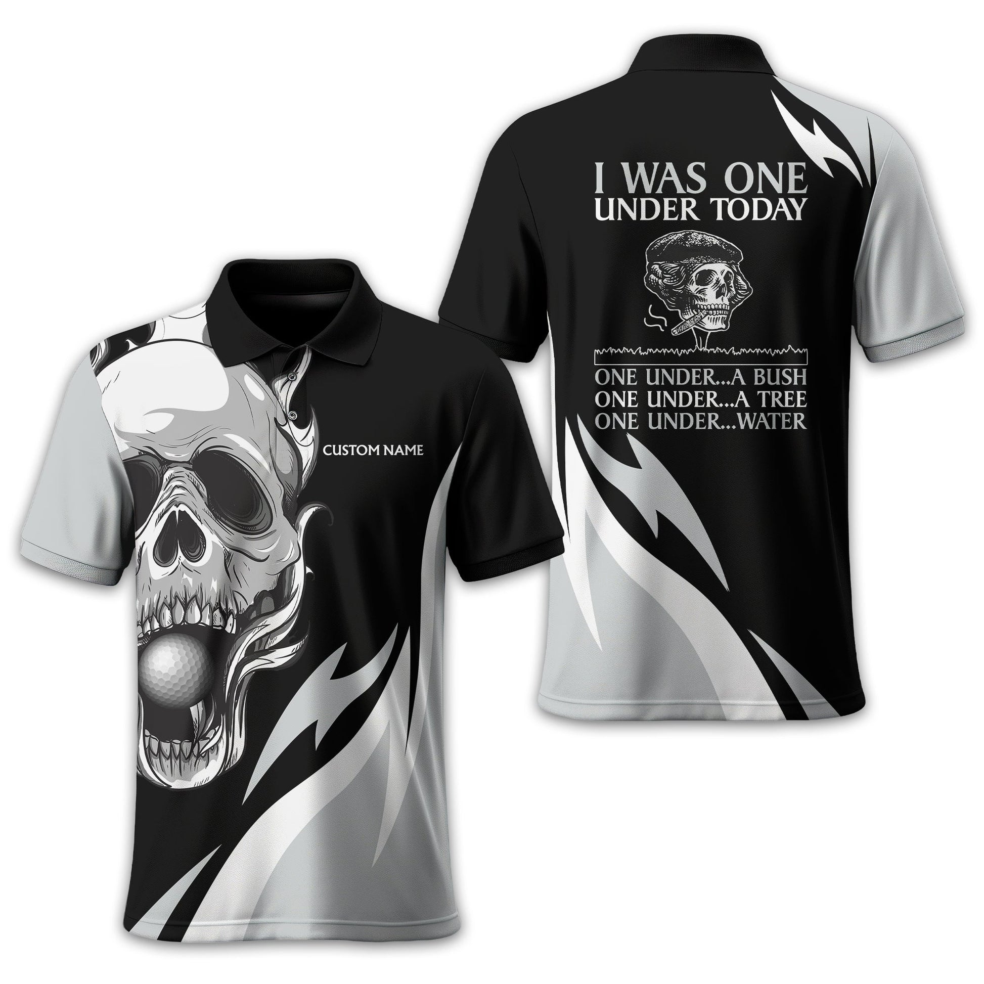 I Was One Under Today Personalized Golf Polo Shirt, Golf Shirt For Men, Gift For Golfers