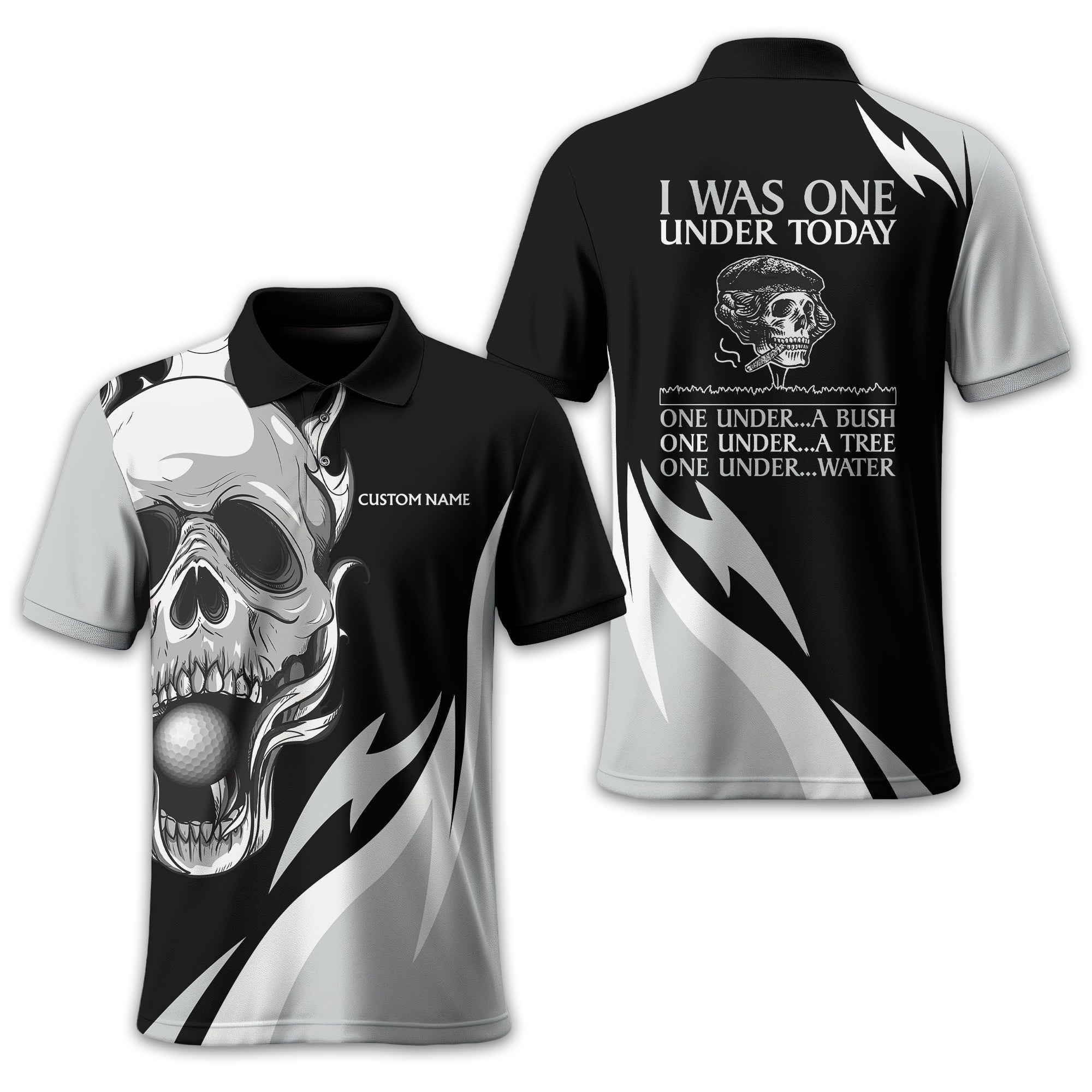 I Was One Under Today Personalized Golf Polo Shirt, Golf Shirt For Men, Gift For Golfers